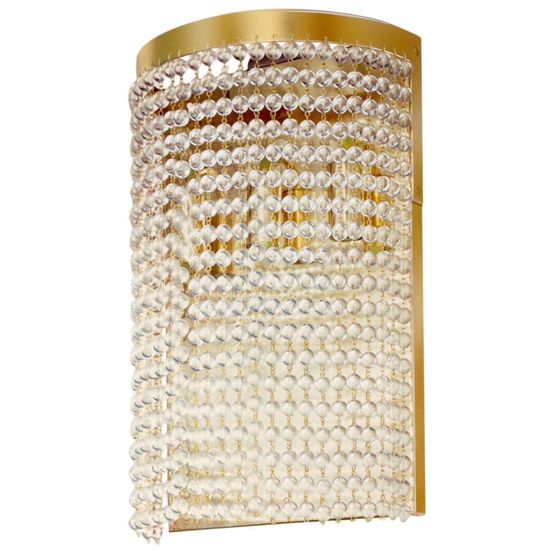 Josef Hoffmann Wiener Werkstaette Crystal Wall Light, Re-Edition For Sale