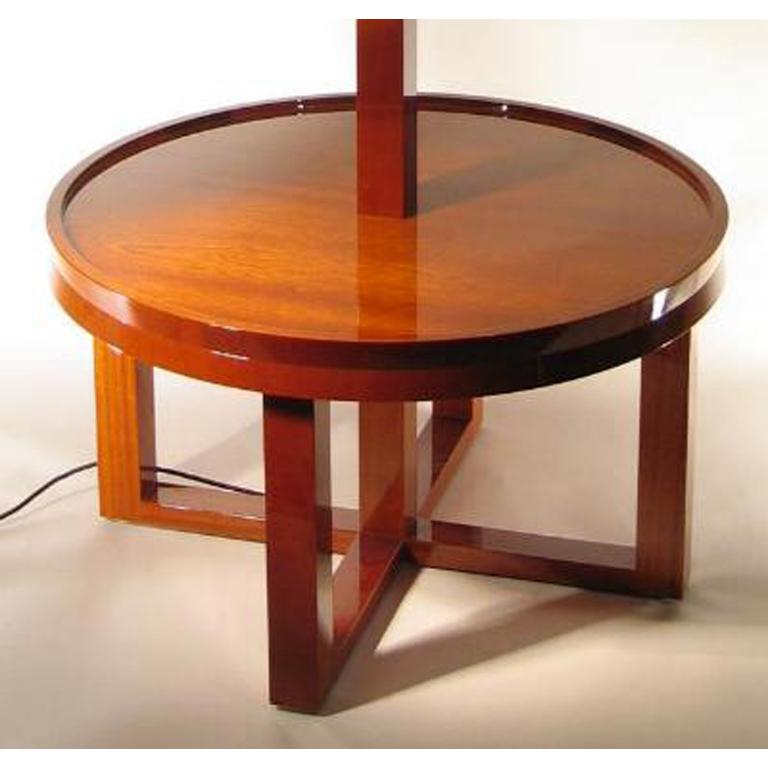 Josef Hoffmann Wiener Werkstaette Steh-Table-Lampen-Re-Edition aus Buchenholz, Re-Edition (Jugendstil) im Angebot