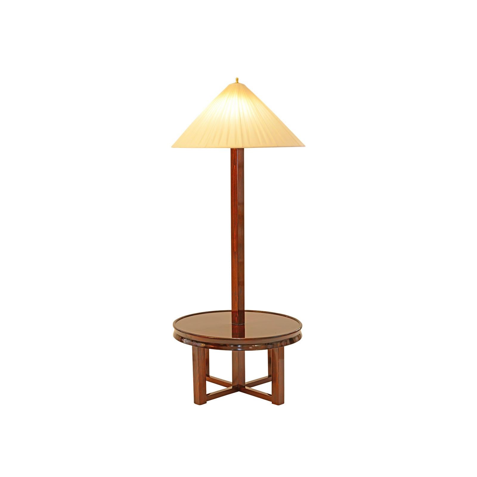 Josef Hoffmann Wiener Werkstaette Floor-Table-Lamp Re-Edition, Beechwood In New Condition For Sale In Vienna, AT