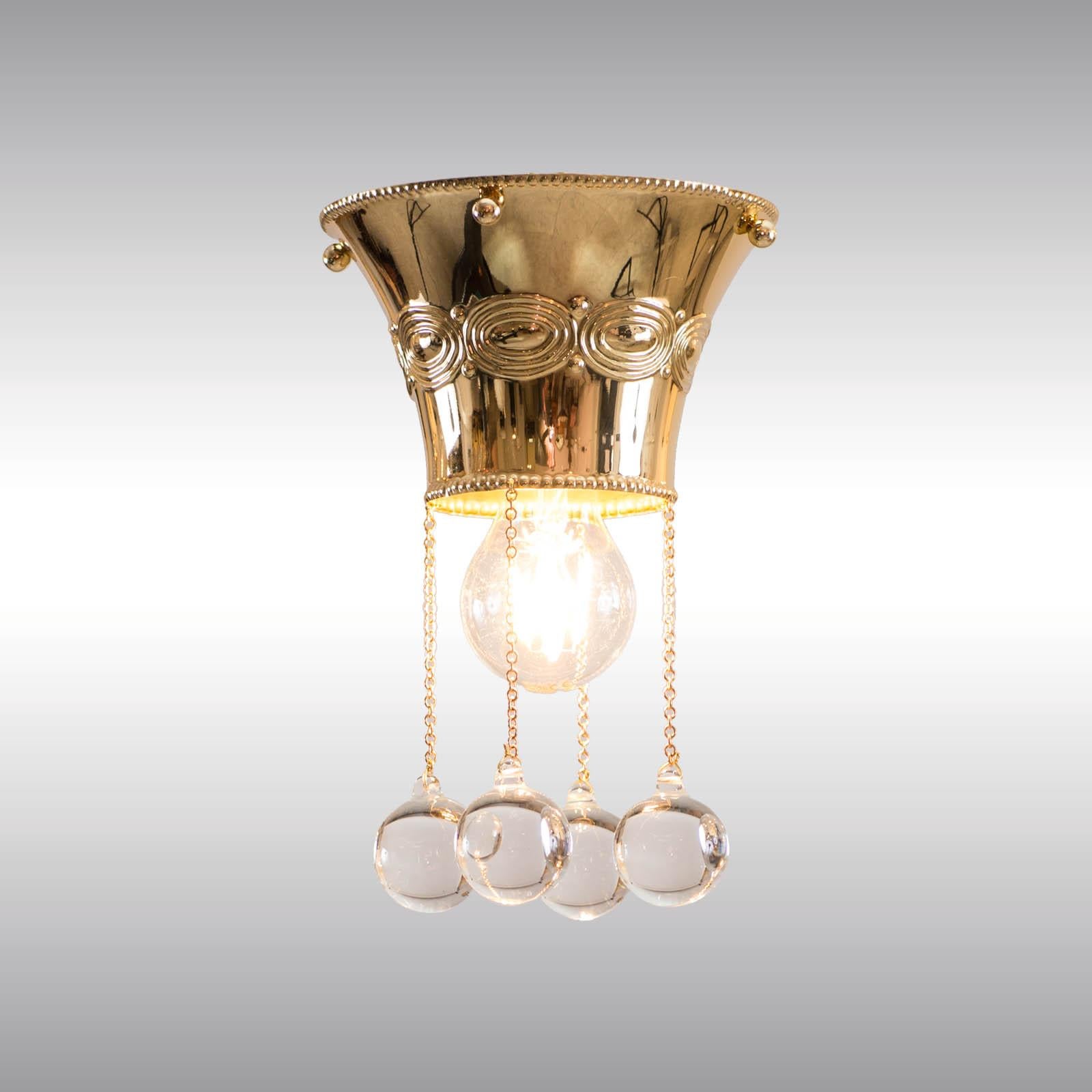 Autrichien Plafonier ciselé à la main avec ornements de Josef Hoffmann pour Wiener Werkstaette, réédition en vente