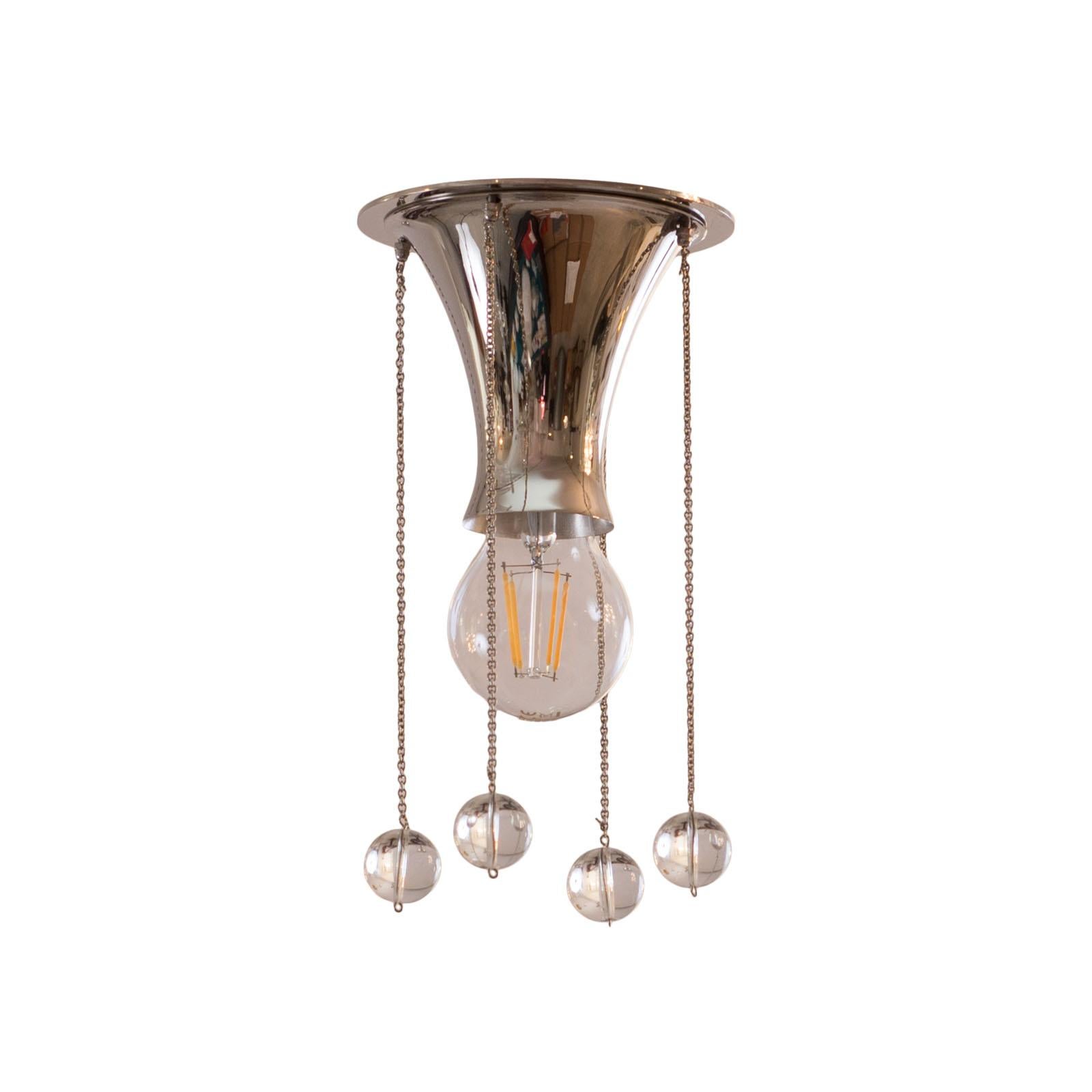 Contemporary Josef Hoffmann Wiener Werkstaette Jugendstil Ceiling Lamp / Flush Pende, Re Edit For Sale