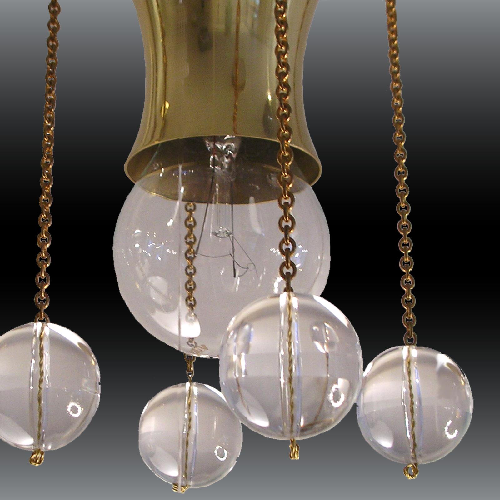 Josef Hoffmann Wiener Werkstaette Jugendstil Ceiling Lamp / Flush Pende, Re Edit For Sale 2
