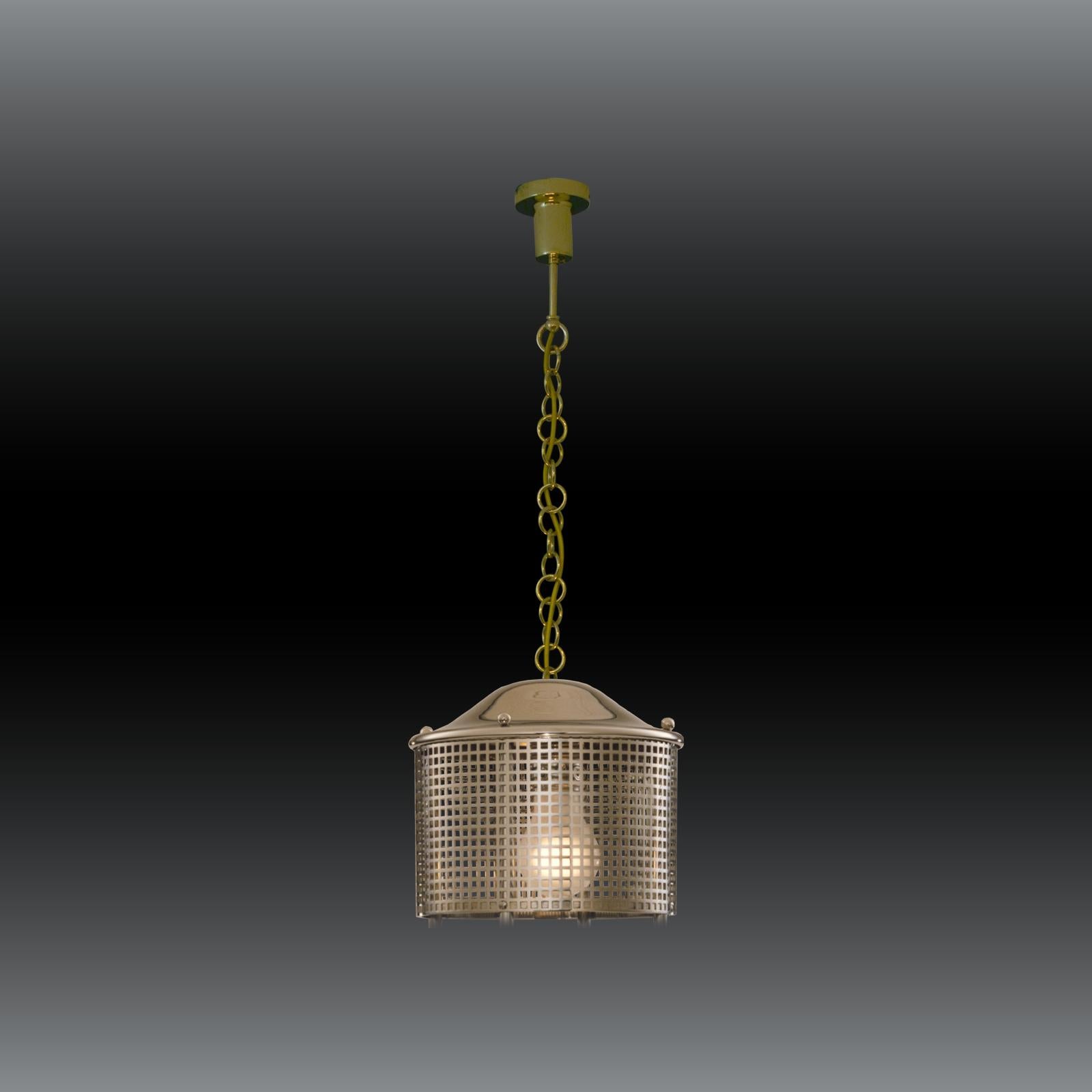 Hand-Crafted Josef Hoffmann Wiener Werkstaette Jugendstil Pendant Lantern, Re-Edition For Sale