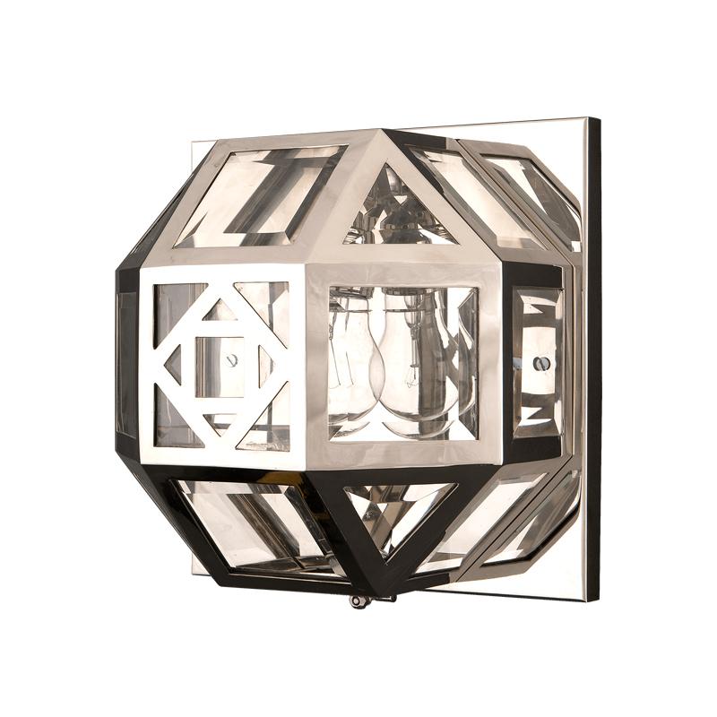 Early 20th century (1903), from the sewing room (Damensalon) at the first floor of the Purkersdorf Sanatorium; Remarkable the three combined squares, also used as prominent mark at the Wiener Werkstaette company logo. This lamp we do as well in