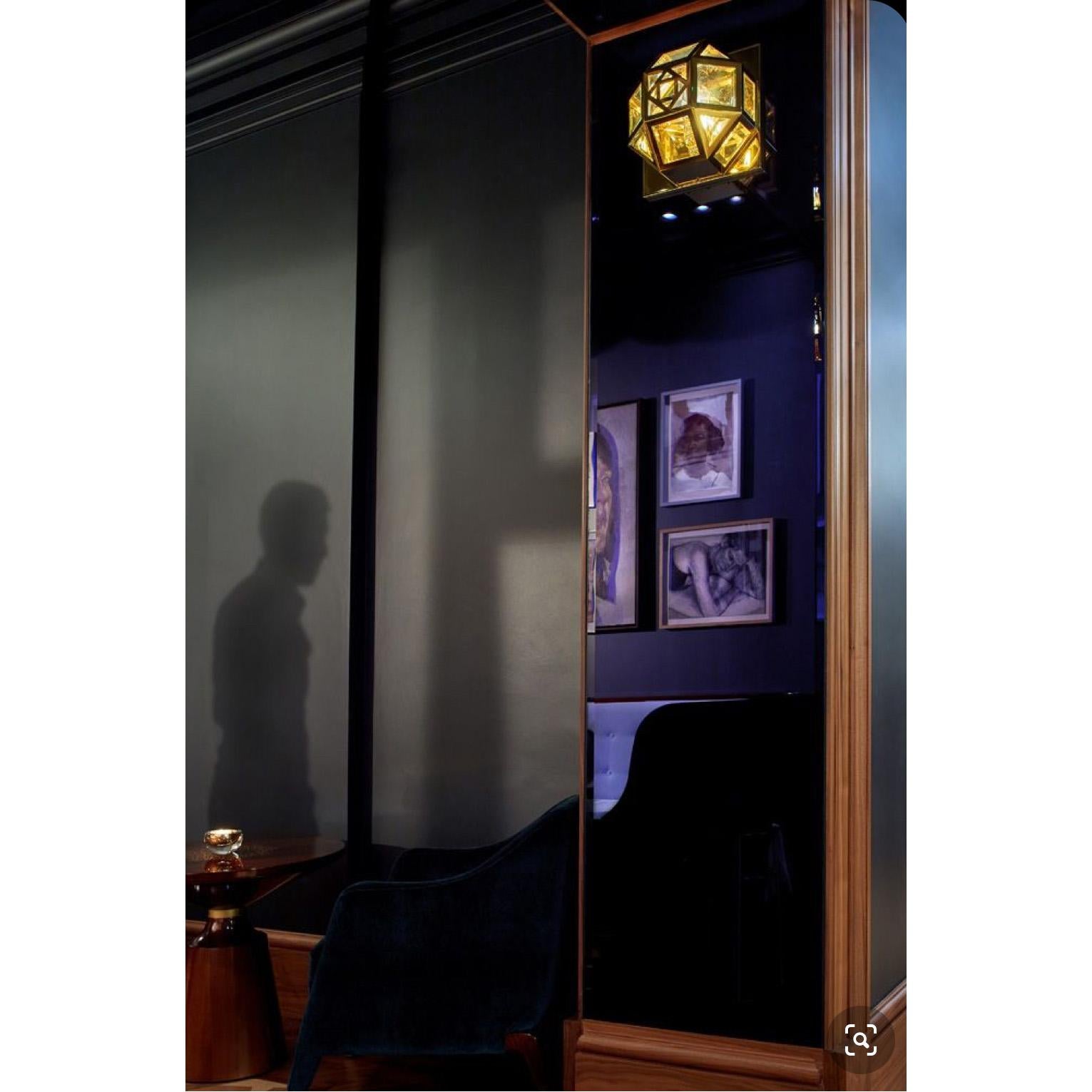 Cut Glass Josef Hoffmann Wiener Werkstaette Jugendstil Wall Lamp/Flush Mount, Re-Edition For Sale