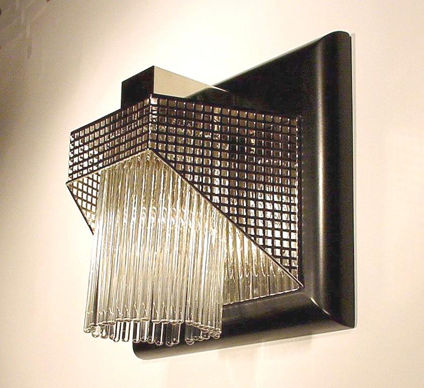 Austrian Josef Hoffmann Wiener Werkstätte Art Nouveau Wall Light Re-Edition For Sale
