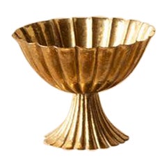 Josef Hoffmann, Wiener Werkstätte Brass Repoussé Bowl, 1920s