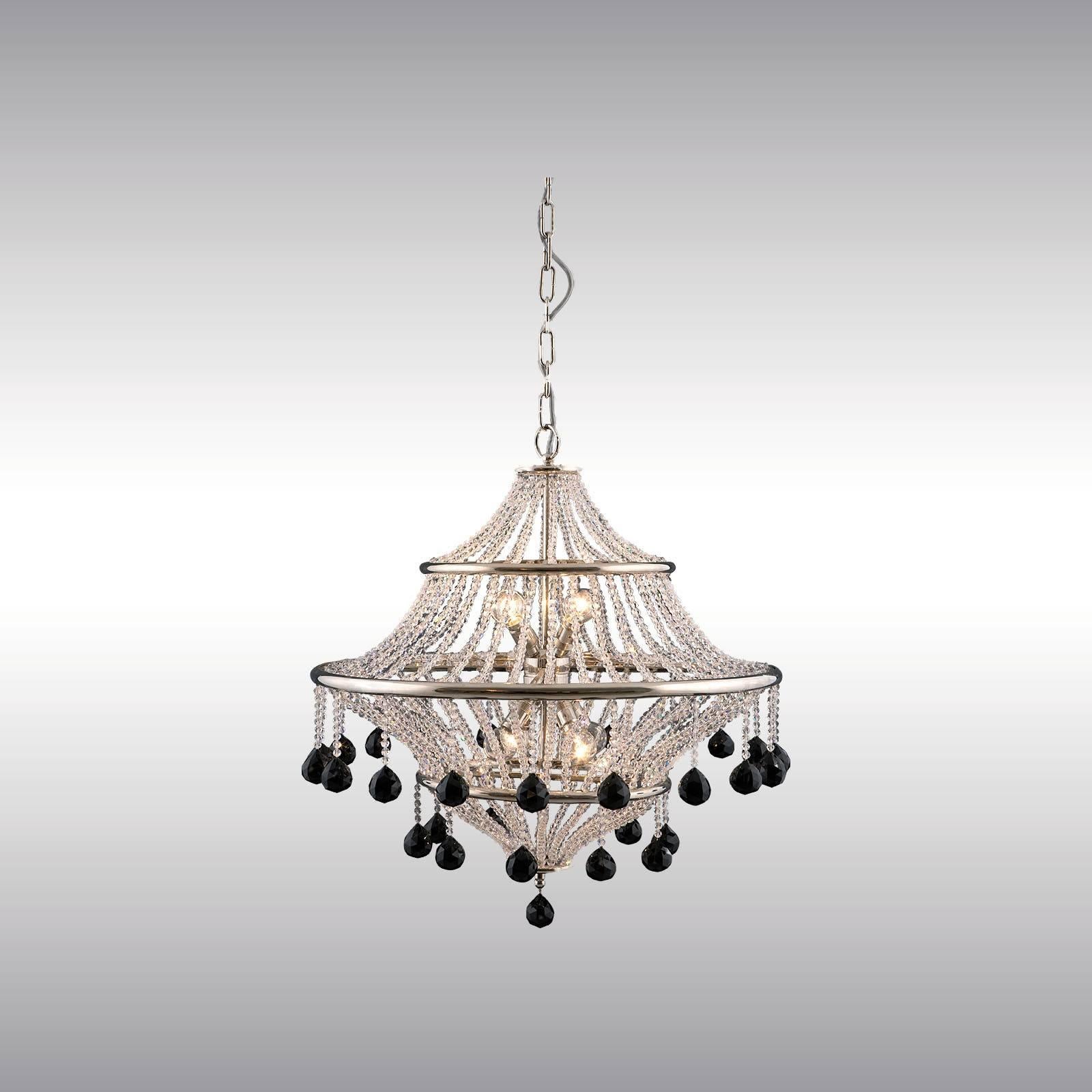 Magnificent crystal-chandelier, once and unique presented at the Wiener Werkstaetten Room from the Austrian House at the Werkbundausstellung Koeln/Germany, 1914.

All components according to the UL regulations, with an additional charge we will