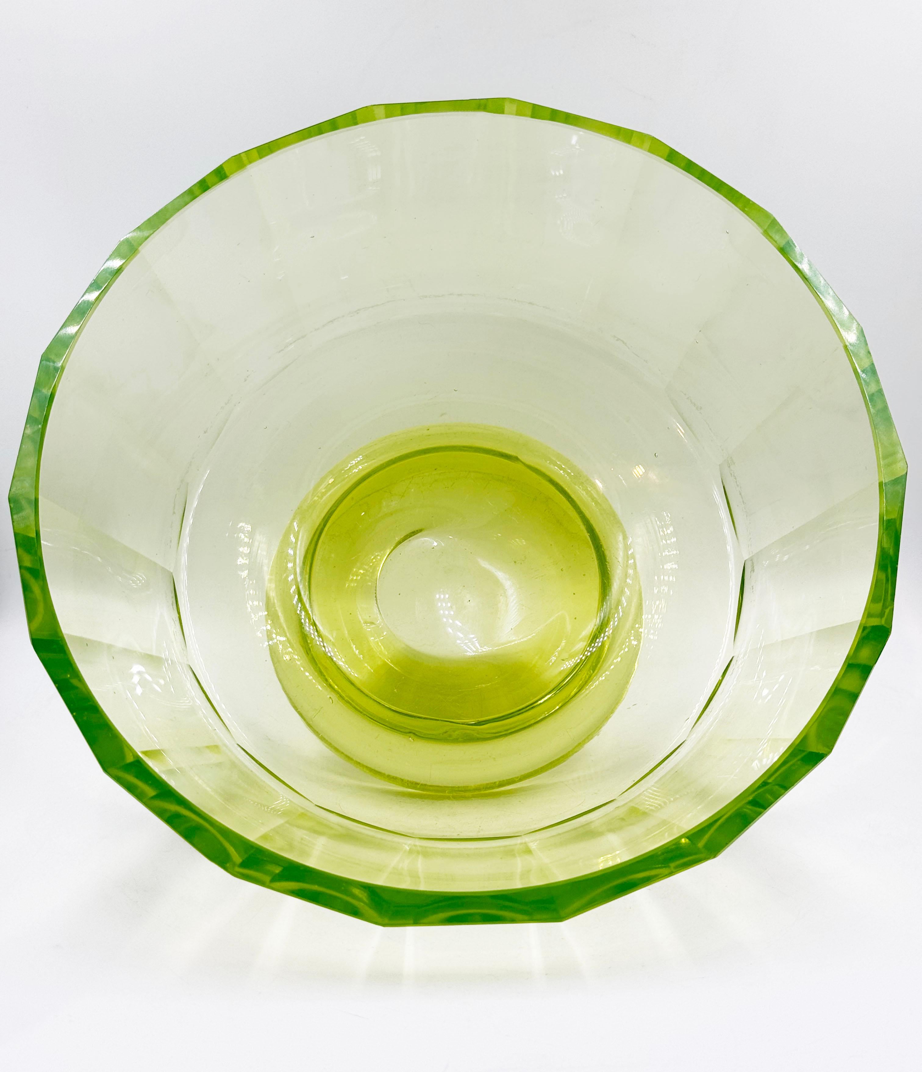 Josef Hoffmann Wiener Werkstatte Faceted Crystal Bowl For Sale 1