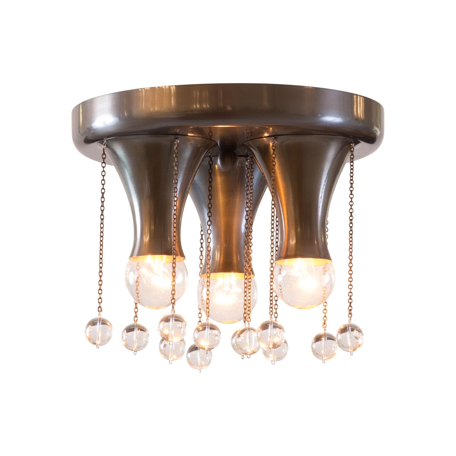Austrian Josef Hoffmann, Wiener Werkstätte Flush Mount Light, Re Edition For Sale