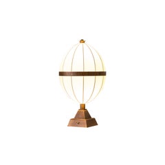 Josef Hoffmann & Wiener Werkstatte, Moldauer Silk&Brass Table Lamp, Re-Edition