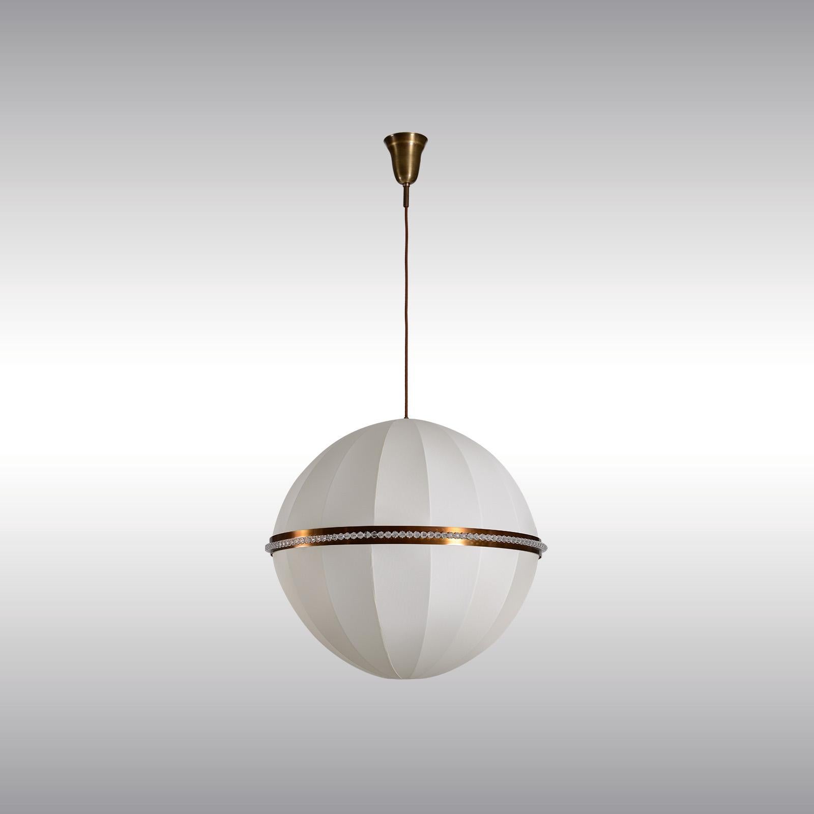 Ottone Josef Hoffmann Wiener Werkstätte Lampadario a sospensione in seta Jugendstil, Riedizione in vendita