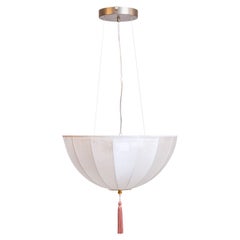 Josef Hoffmann & Wiener Werkstätte Silk and Brass Chandelier, Re Edition