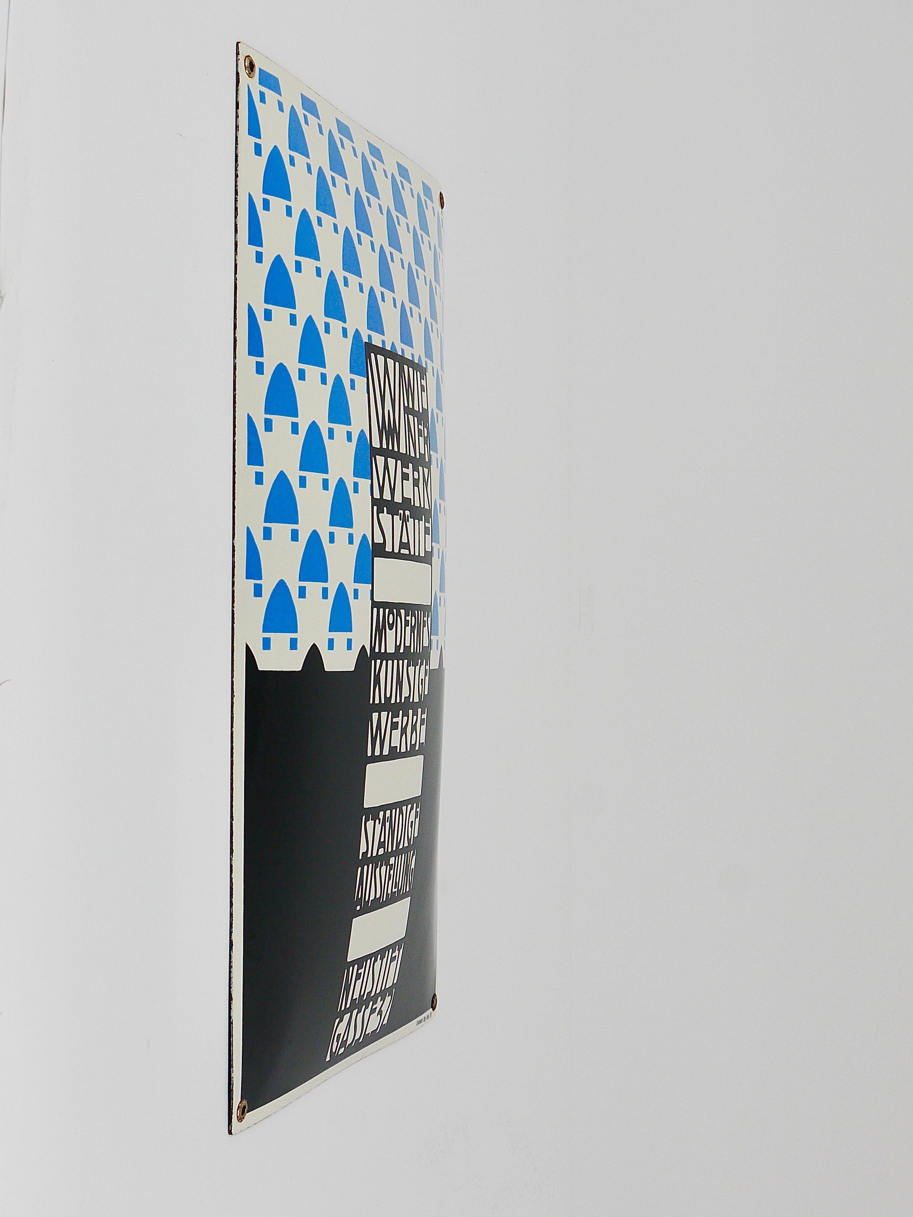 Josef Hoffmann Wiener Werkstätte Viena Art Nouveau Cartel publicitario esmaltado en venta 5