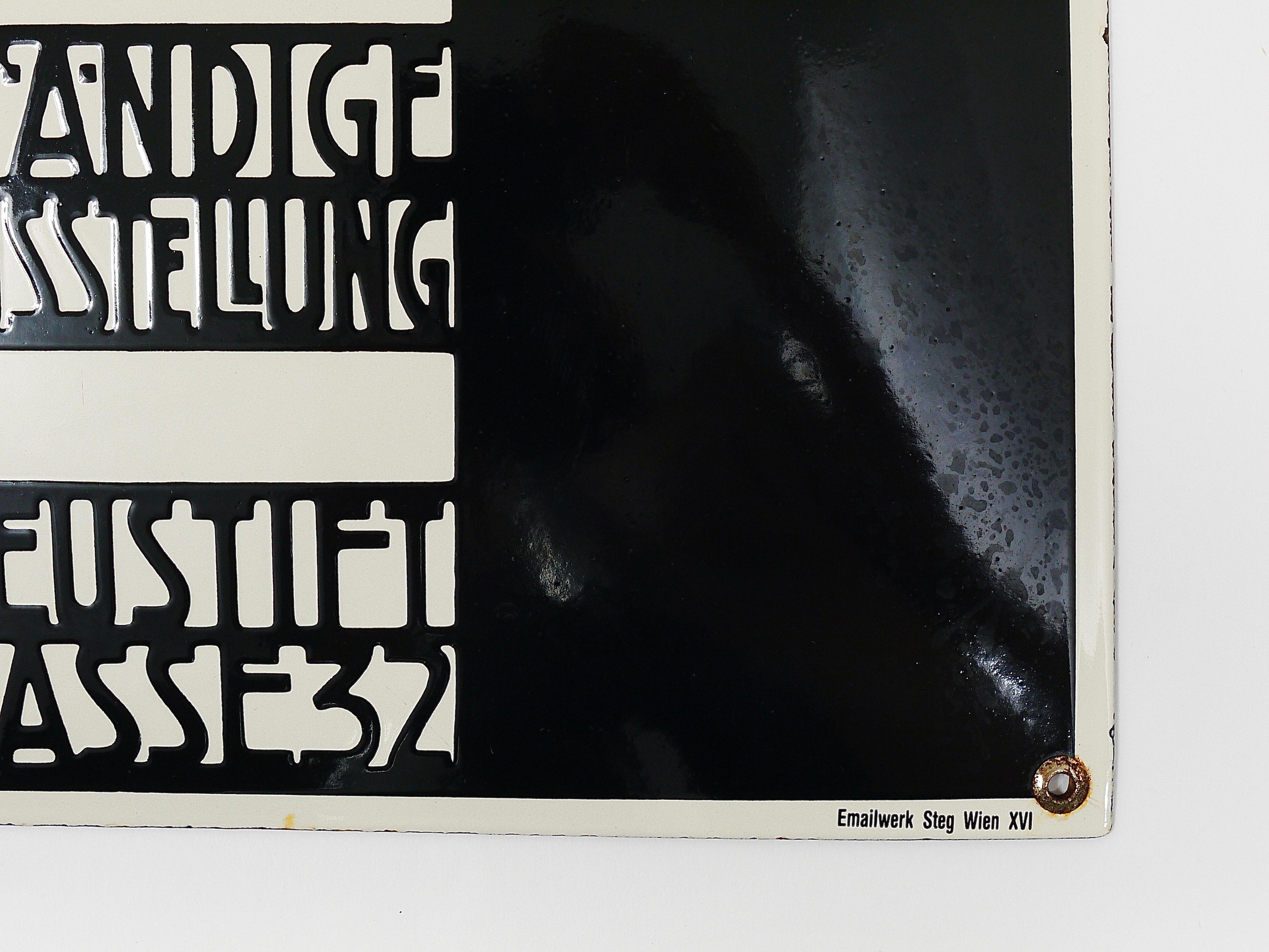 Josef Hoffmann Wiener Werkstätte Viena Art Nouveau Cartel publicitario esmaltado en venta 9