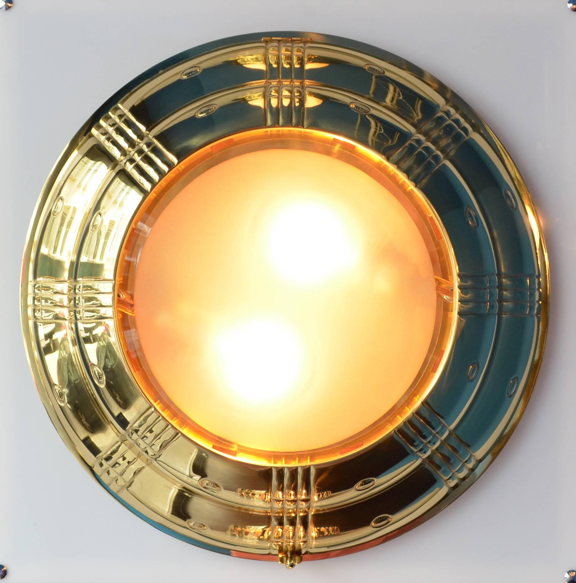 Josef Hoffmann&Wiener Werkstatte Ceiling Lamp Villa Gallia Primavesi, Re-Edition In New Condition For Sale In Vienna, AT