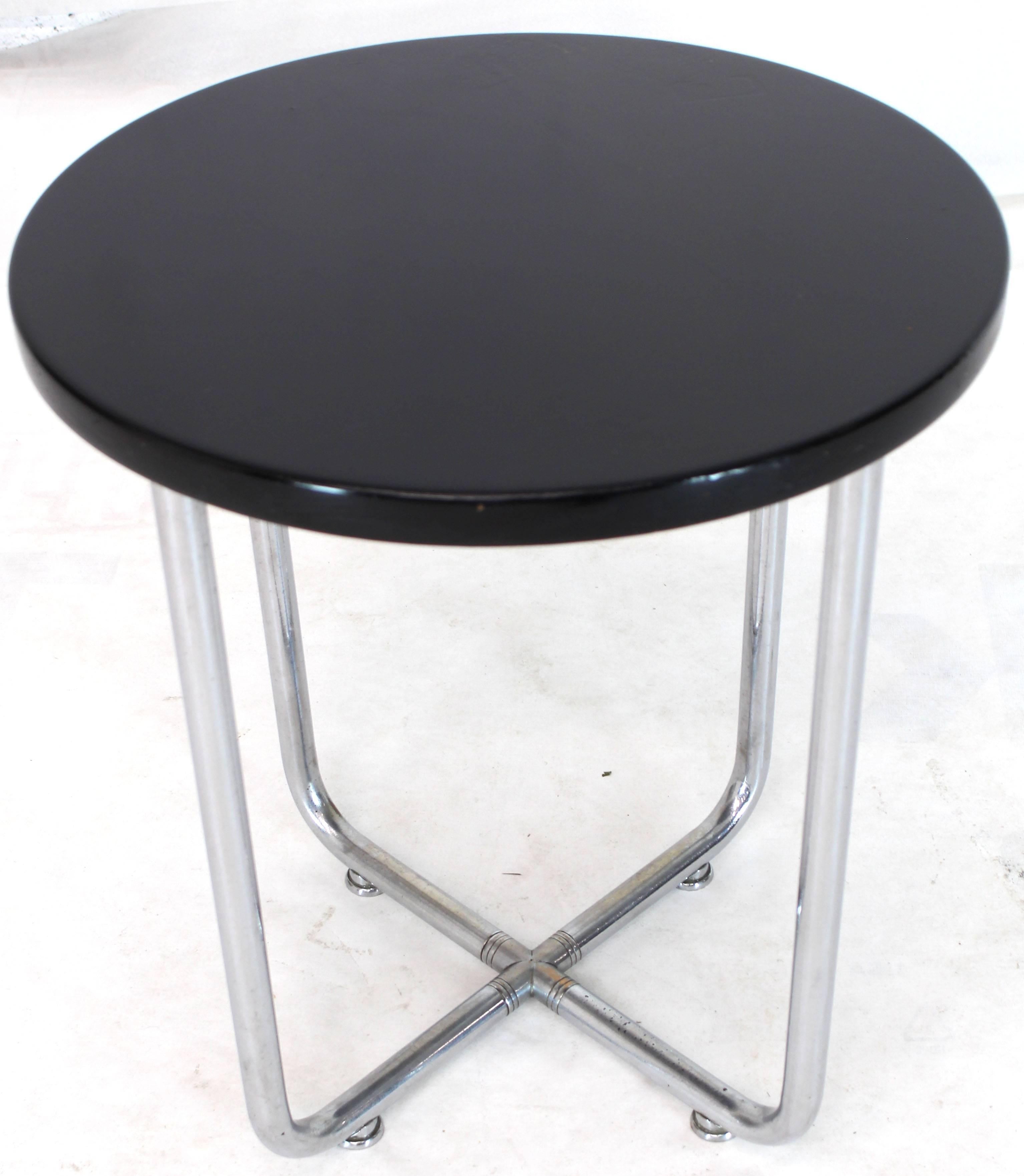 20th Century Josef Hofmann Art Deco Bauhaus Round Side Occasional Table Stand For Sale