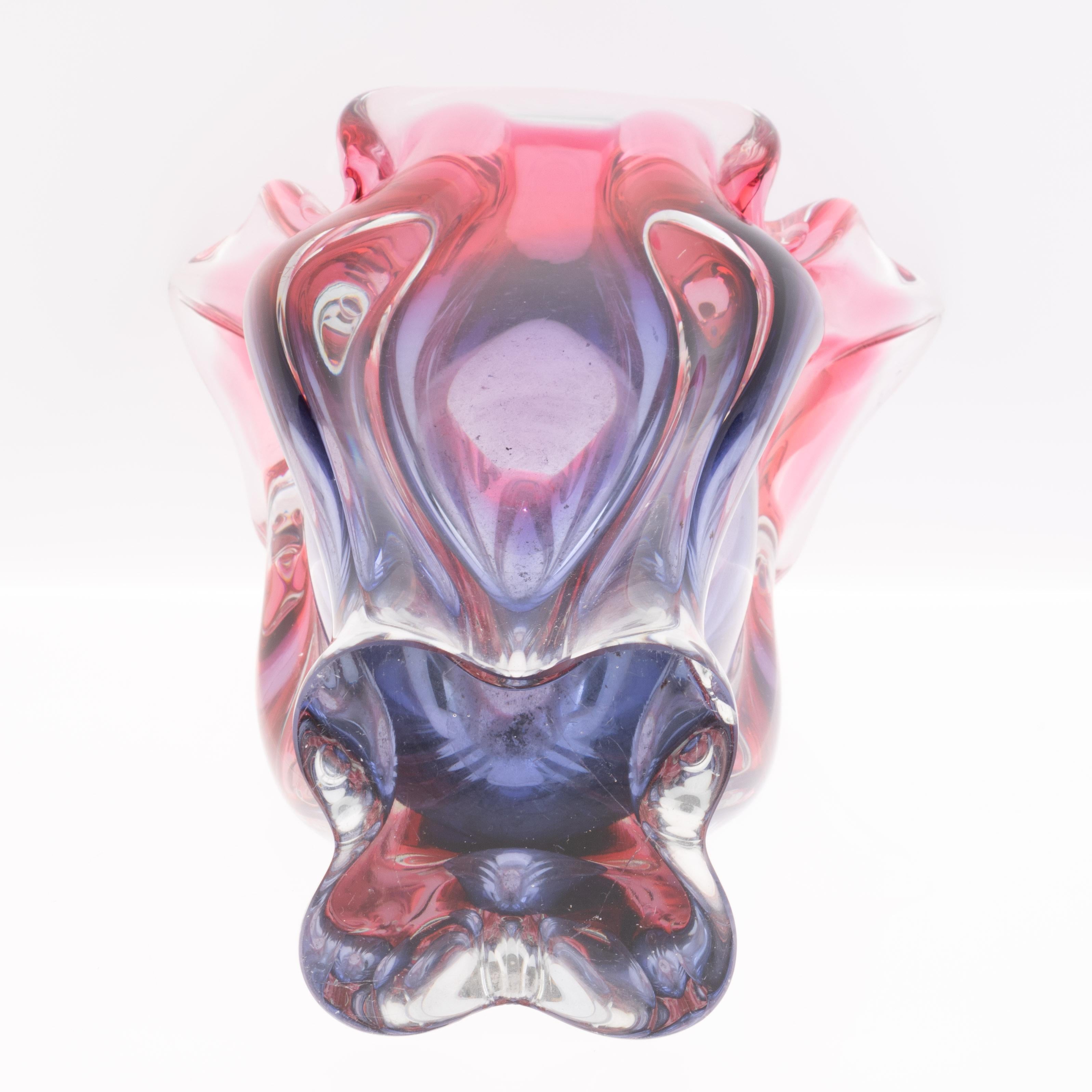Vetro Josef Hospodka (1928-2008) per Chribska Vaso ceco di metà secolo 1960 in vendita
