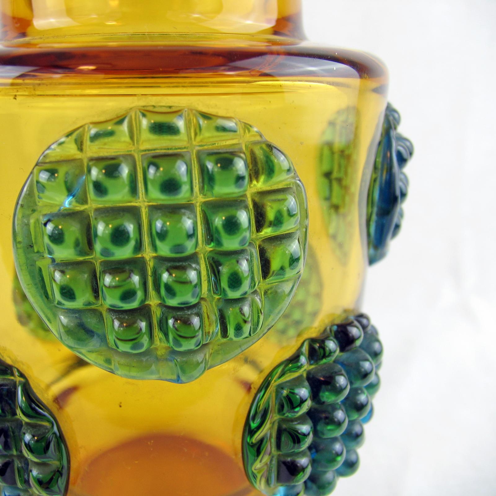 Josef Hospodka Art Glass Hand-made Vase, Prachen Glassworks, 1960s 5