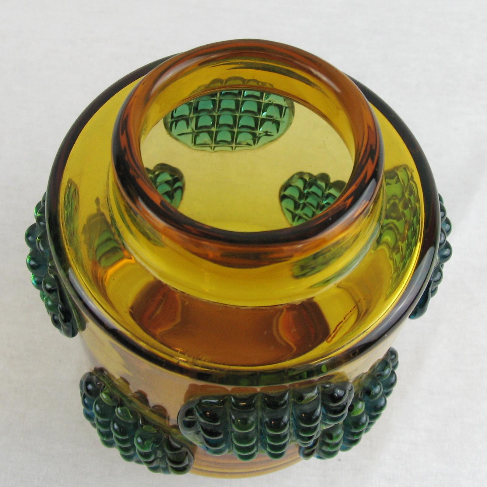 Josef Hospodka Art Glass Hand-made Vase, Prachen Glassworks, 1960s 6
