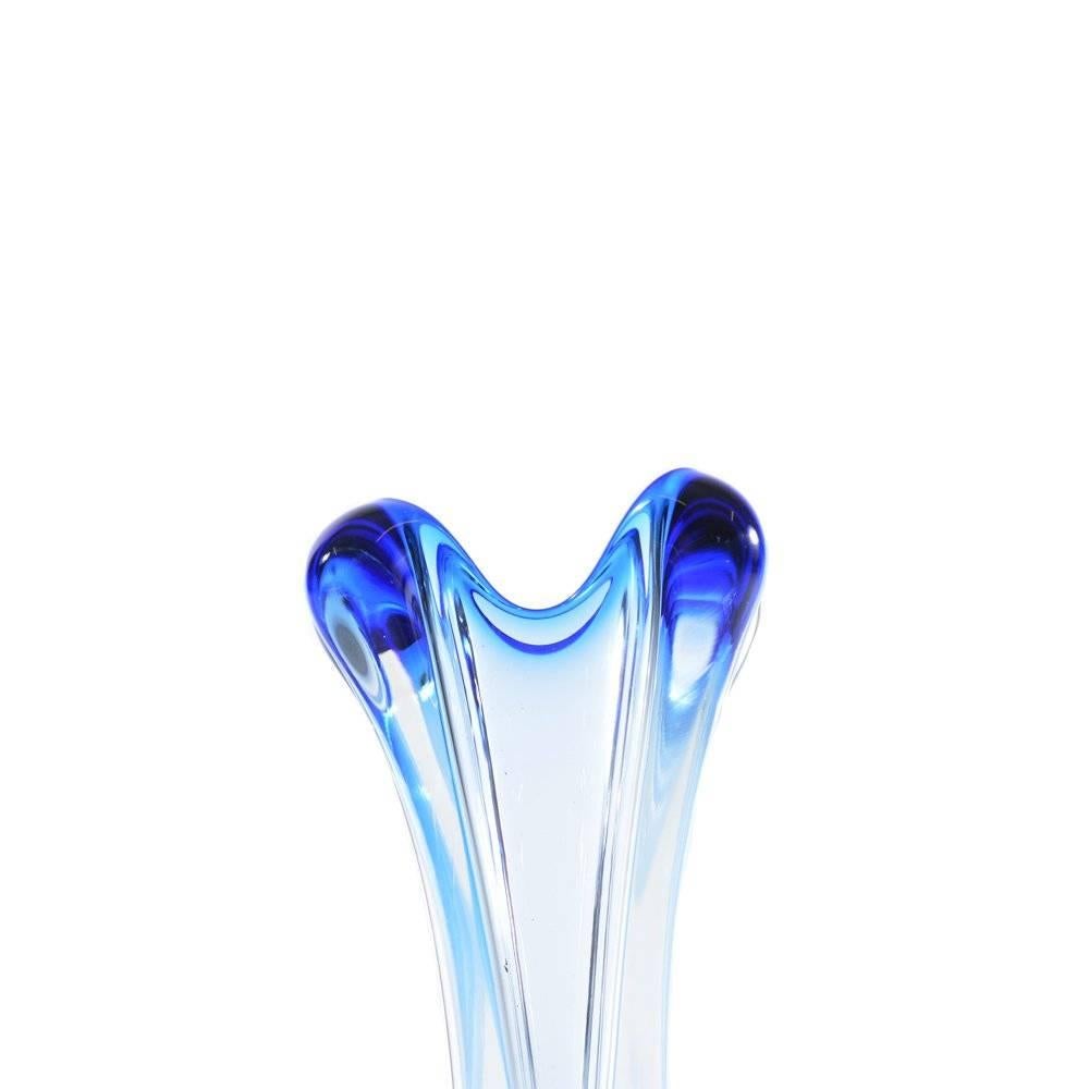 Josef Hospodka Art Glass Vase, Glass Union Chribska, 1960s In Excellent Condition For Sale In Zohor, SK