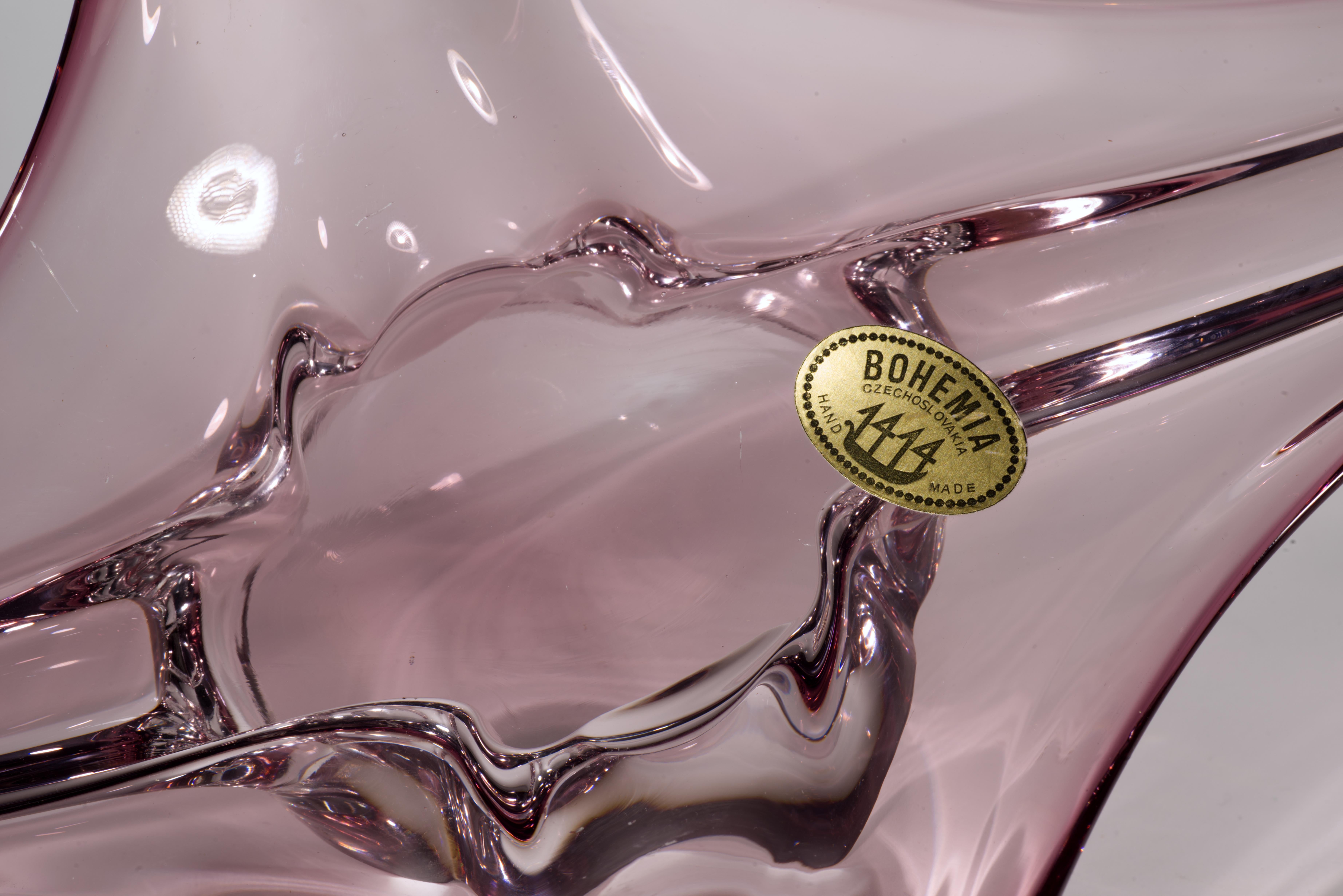 Bol Sommerso de Josef Hospodka pour Chribska, verre d'art tchèque Bon état - En vente à Clifton Springs, NY