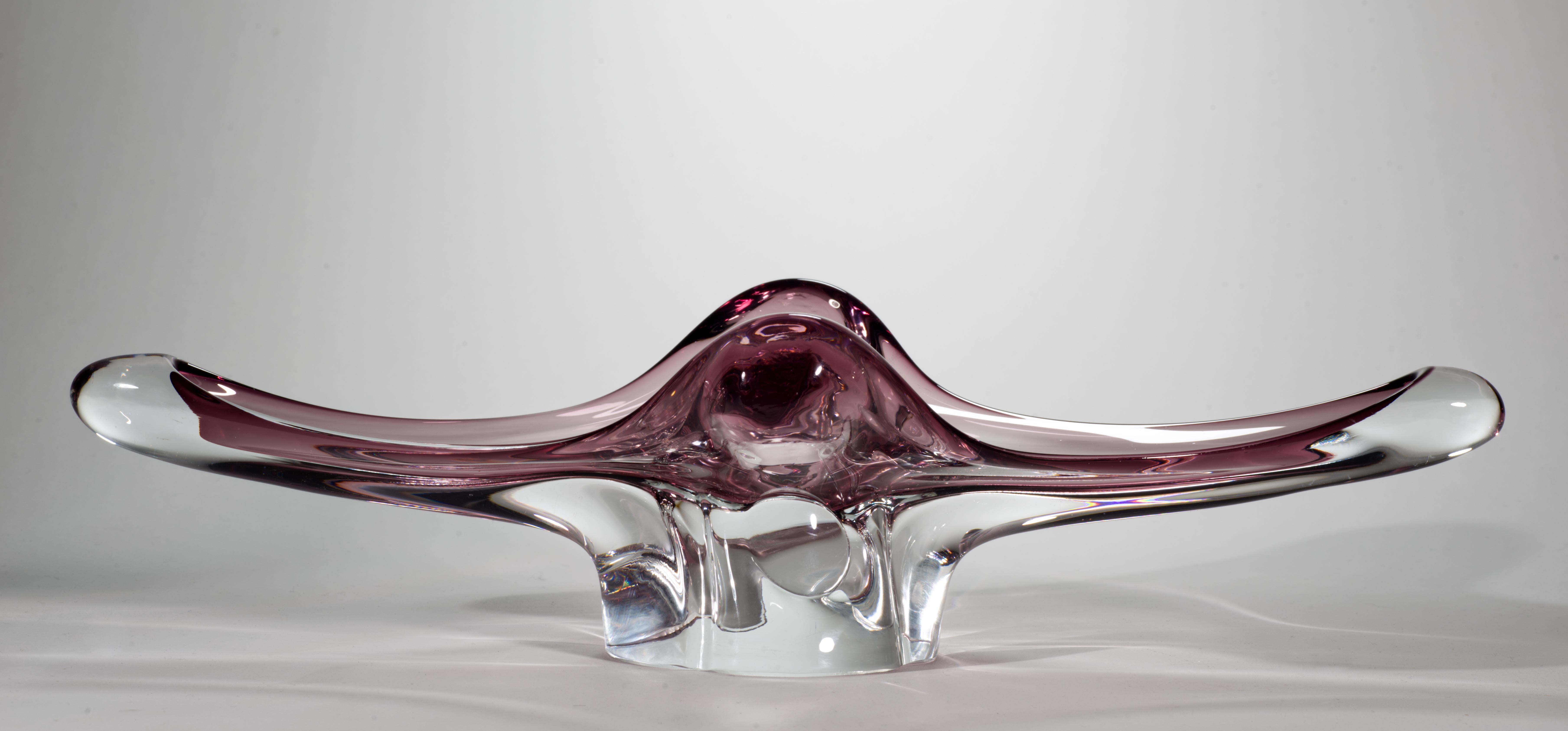 20ième siècle Bol Sommerso de Josef Hospodka pour Chribska, verre d'art tchèque en vente