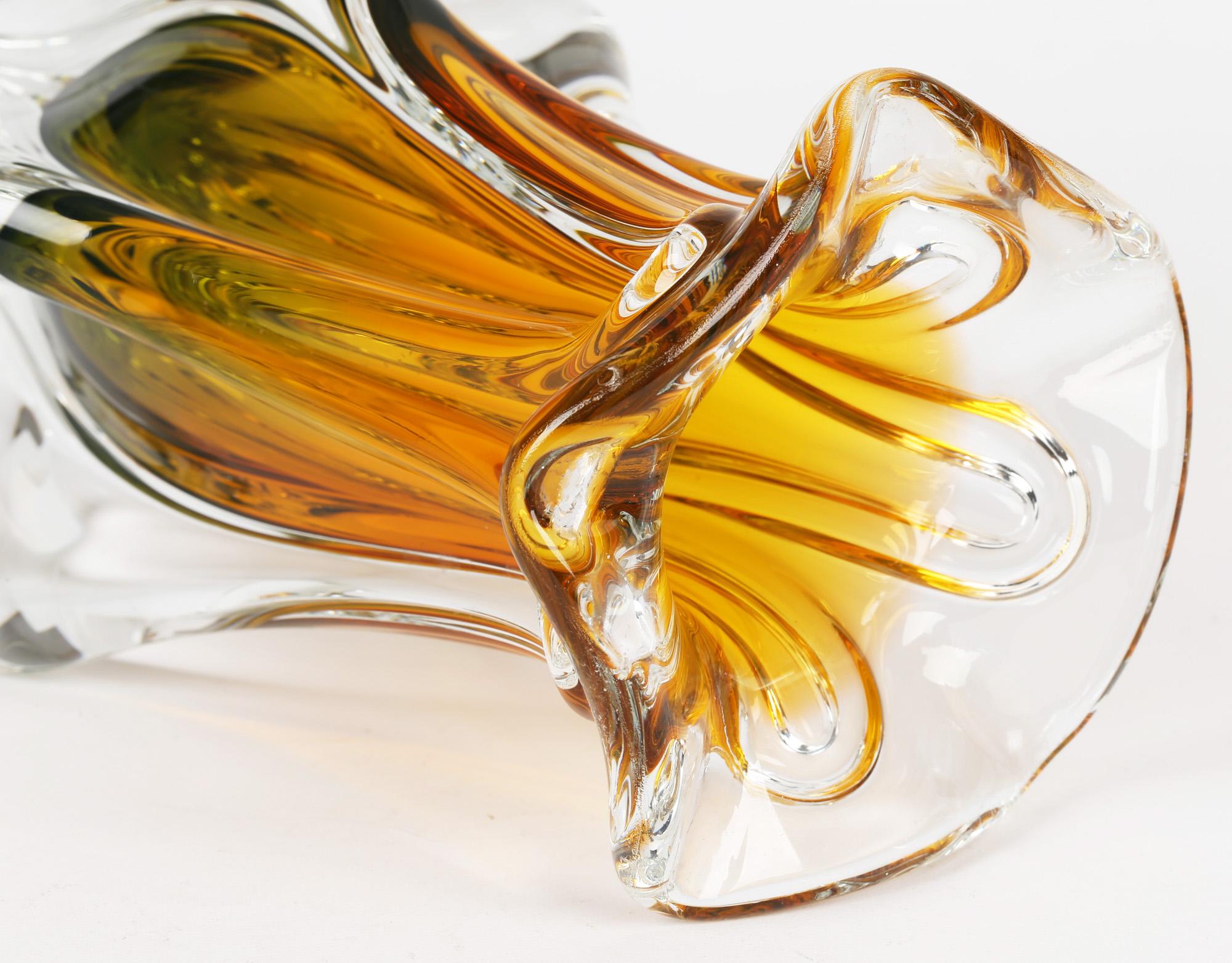 Josef Hospodka for Chribska Czech Art Glass Vase 1