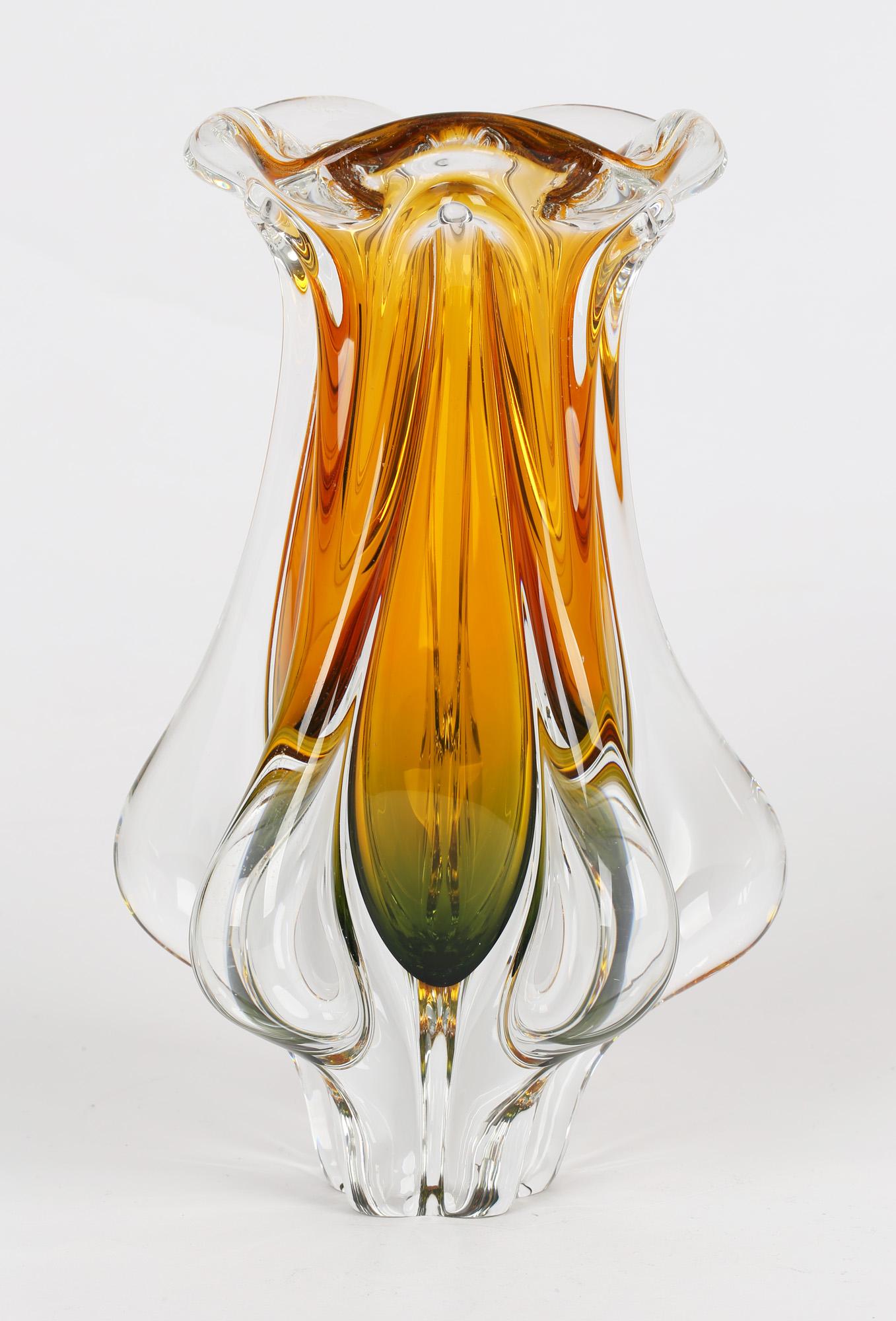 Josef Hospodka for Chribska Czech Art Glass Vase 2