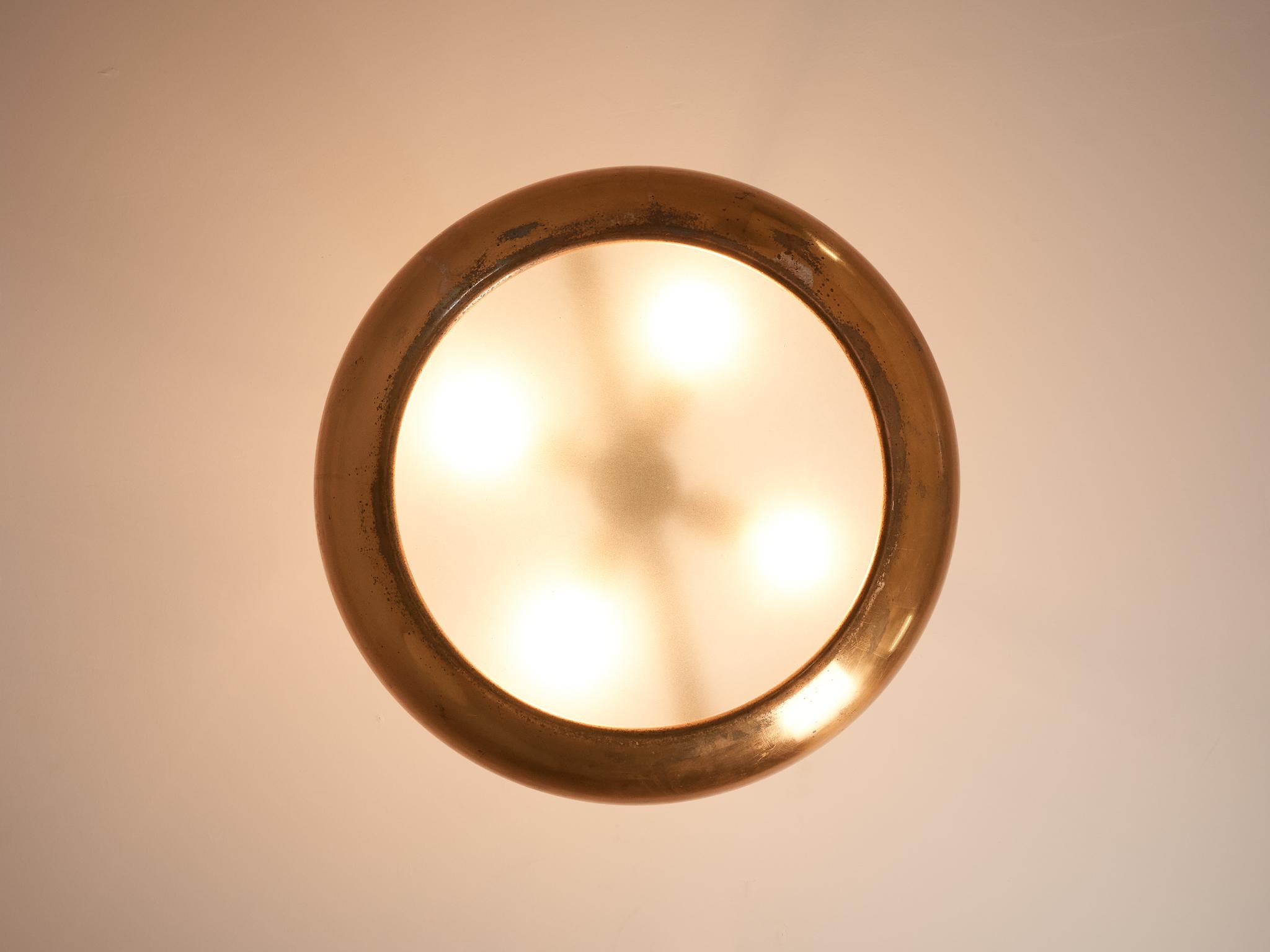 Mid-Century Modern Josef Hurka for Napako Pendant in Copper-Plated Metal 