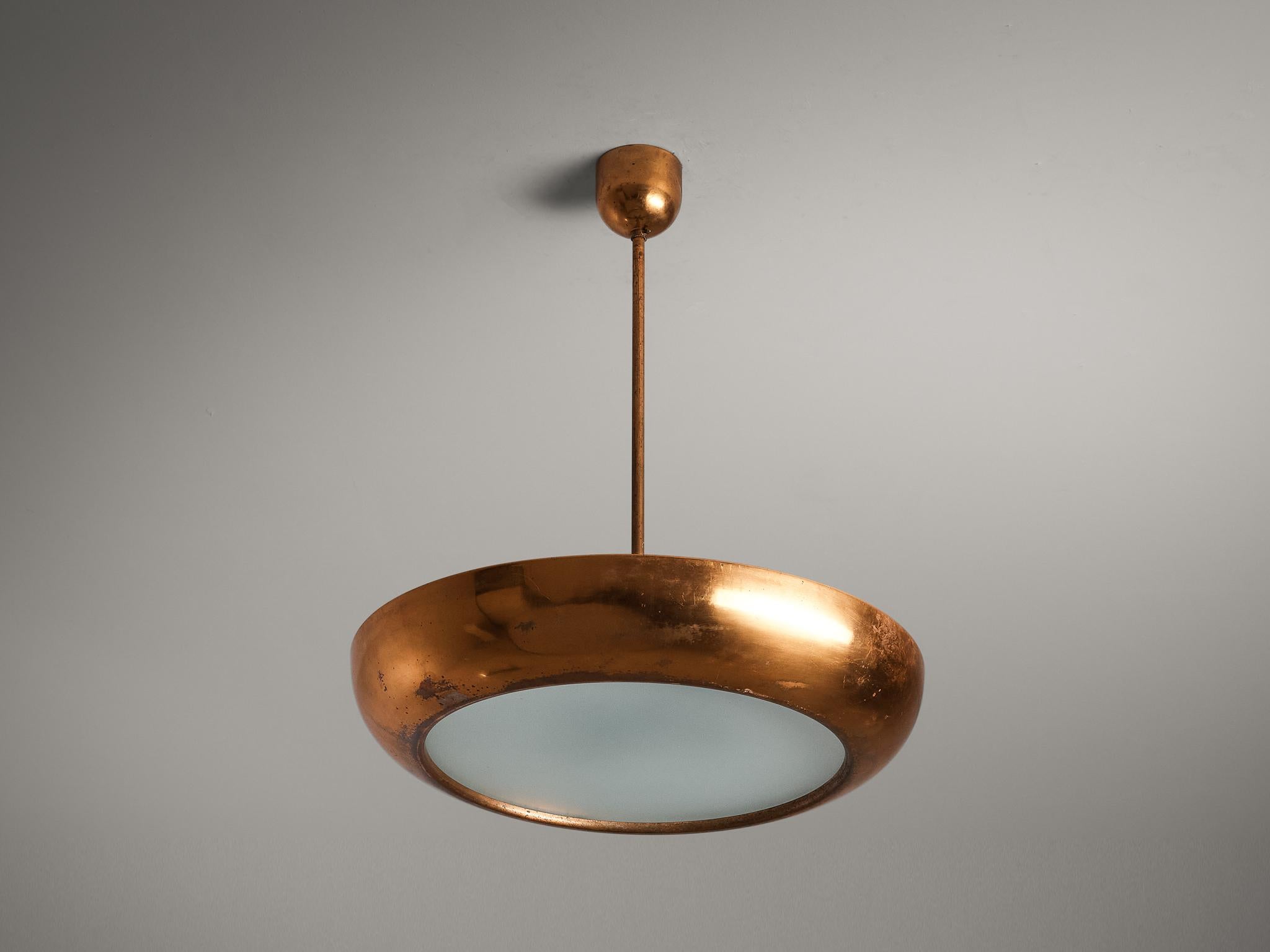 Josef Hurka for Napako Pendant in Copper-Plated Metal  2