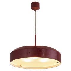 Josef Hurka Pendant in Burgundy Enameled Iron