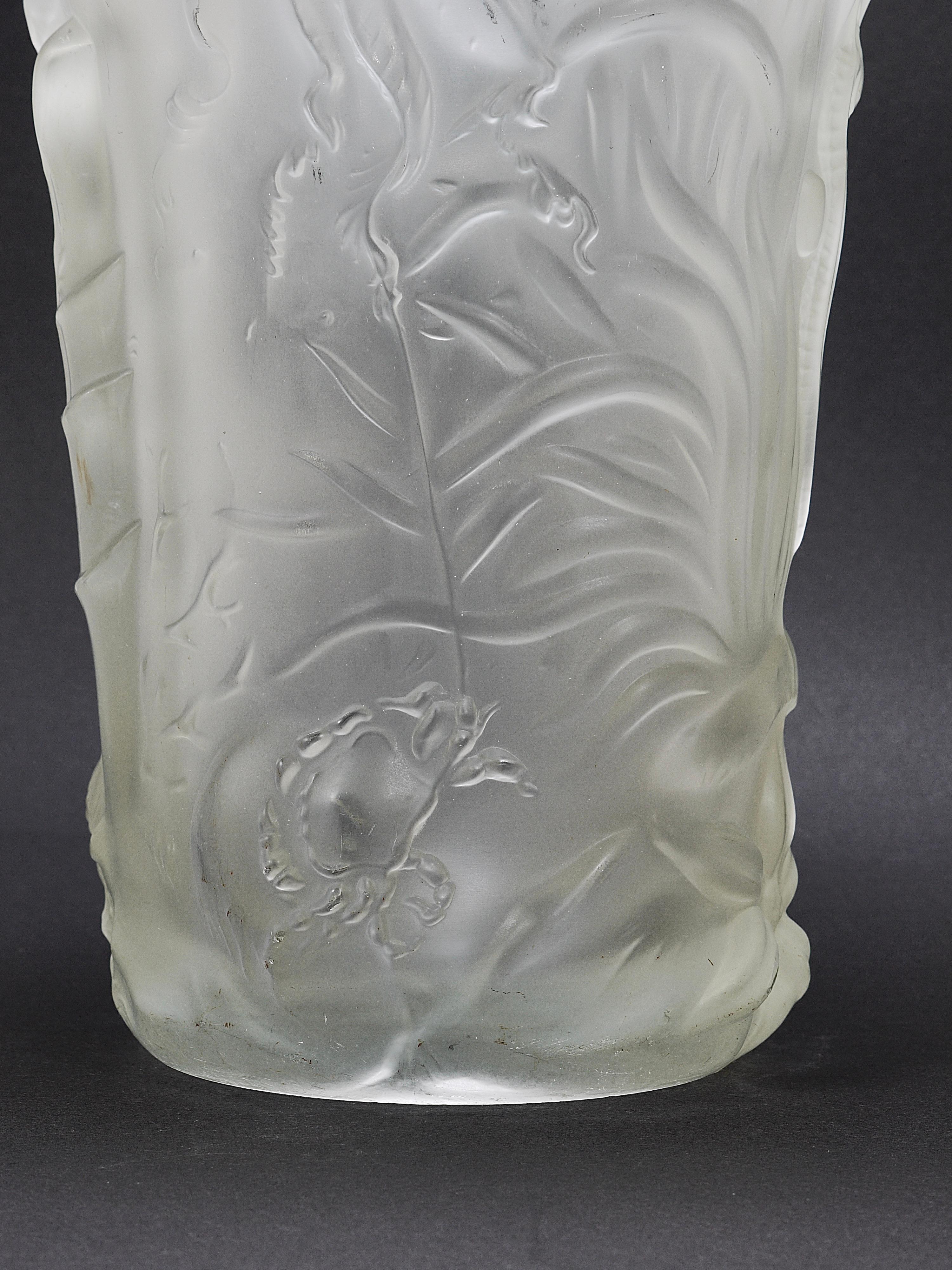 Josef Inwald Art Deco Großes Aquarium Kunstglas Barolac Vase, Bohemia, 1930er Jahre im Angebot 7