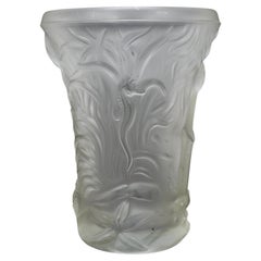 Josef Inwald Art Deco Großes Aquarium Kunstglas Barolac Vase, Bohemia, 1930er Jahre