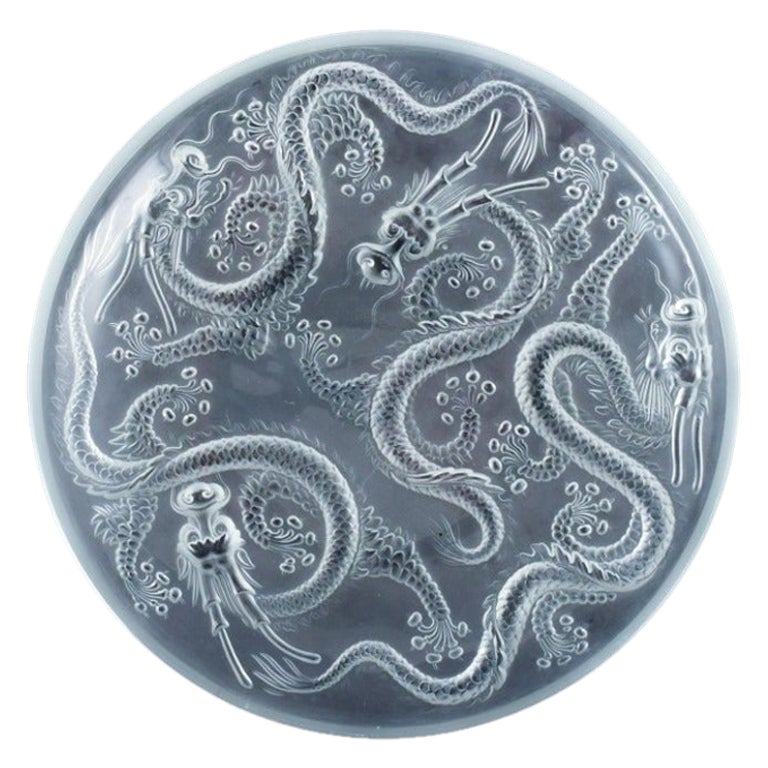 Josef Inwald. Kolossale Art-Déco-Glasschale aus Barolac-Glas.