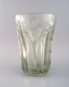 Josef Inwald, Large Art Deco "Dans la forêt" Vase in Art Glass, 1930s