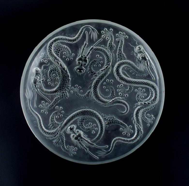 Metà XX secolo Josef Inwald, Ciotola grande in vetro artistico Barolac in vendita