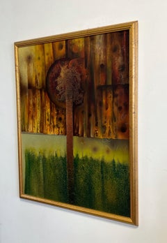 Josef Istler Abstract Surrealist oil Painting 1975