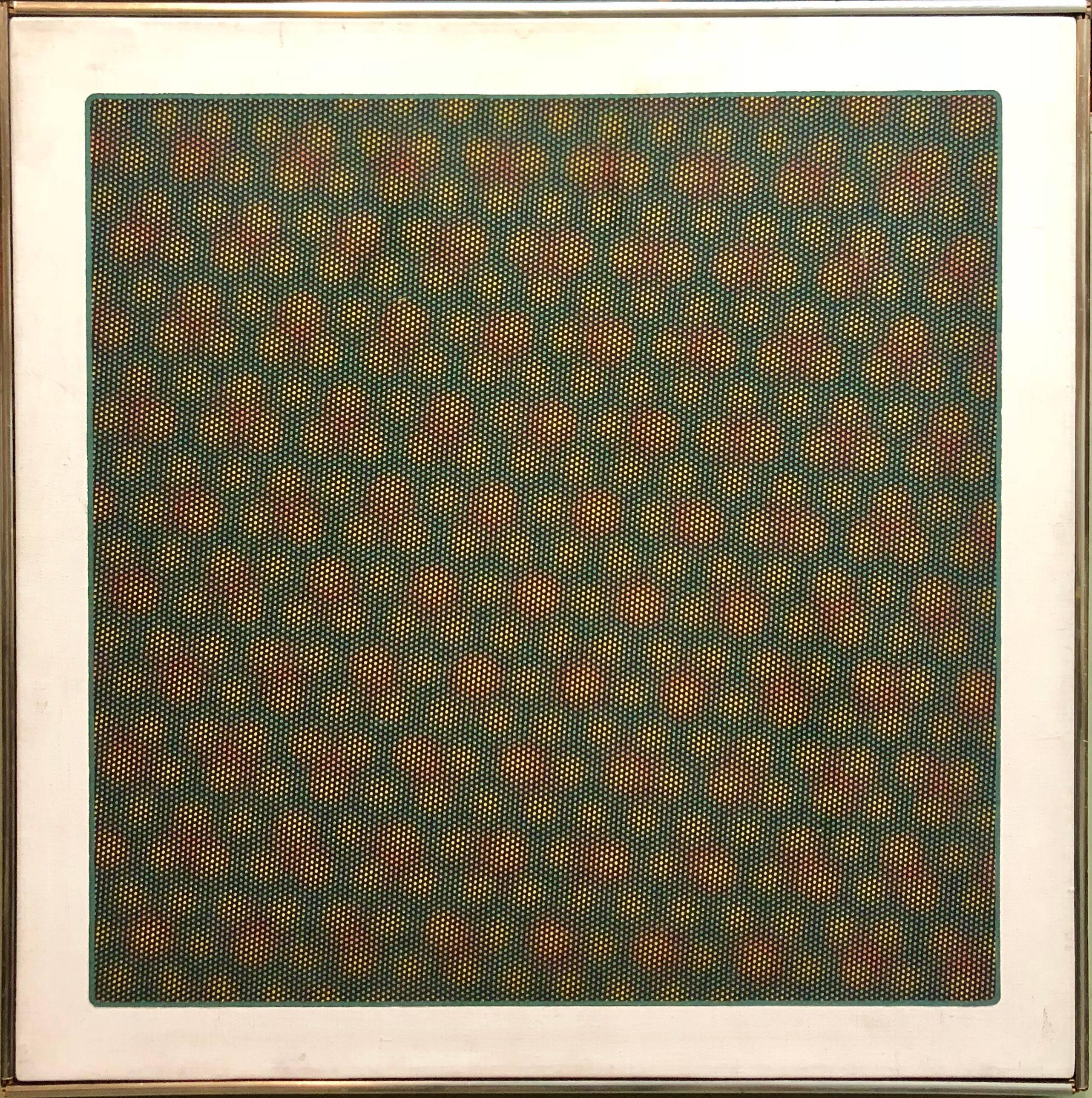 Josef Levi Abstract Painting – Kinetisches Pop-Art-Künstler-Ölgemälde, 1971