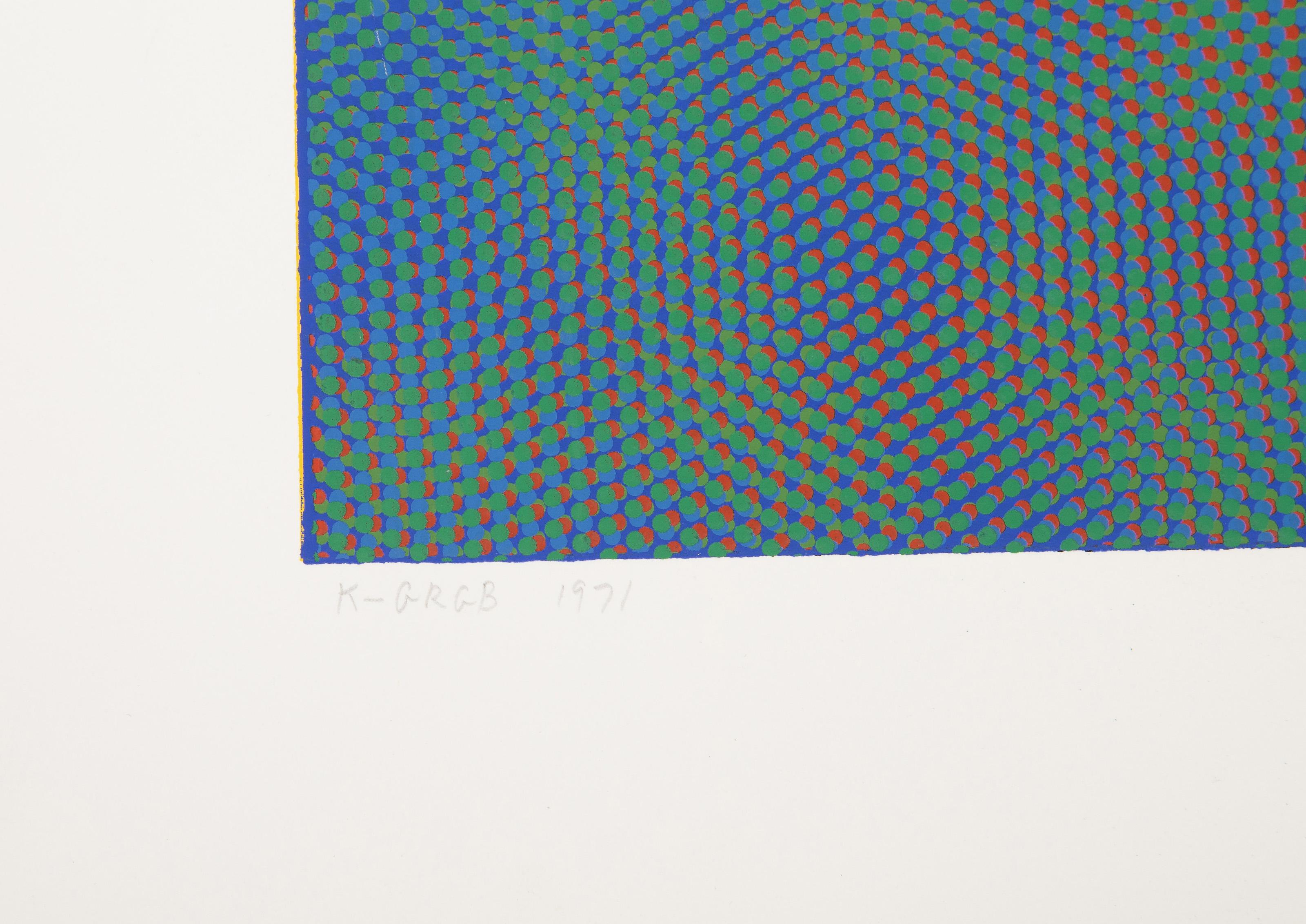 K-GRGB, Op Art Screen Print by Josef Levi For Sale 1