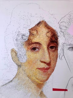 Still Life with Sully and Warhol, Pop Art Mixed Media Signed Painting Drawing