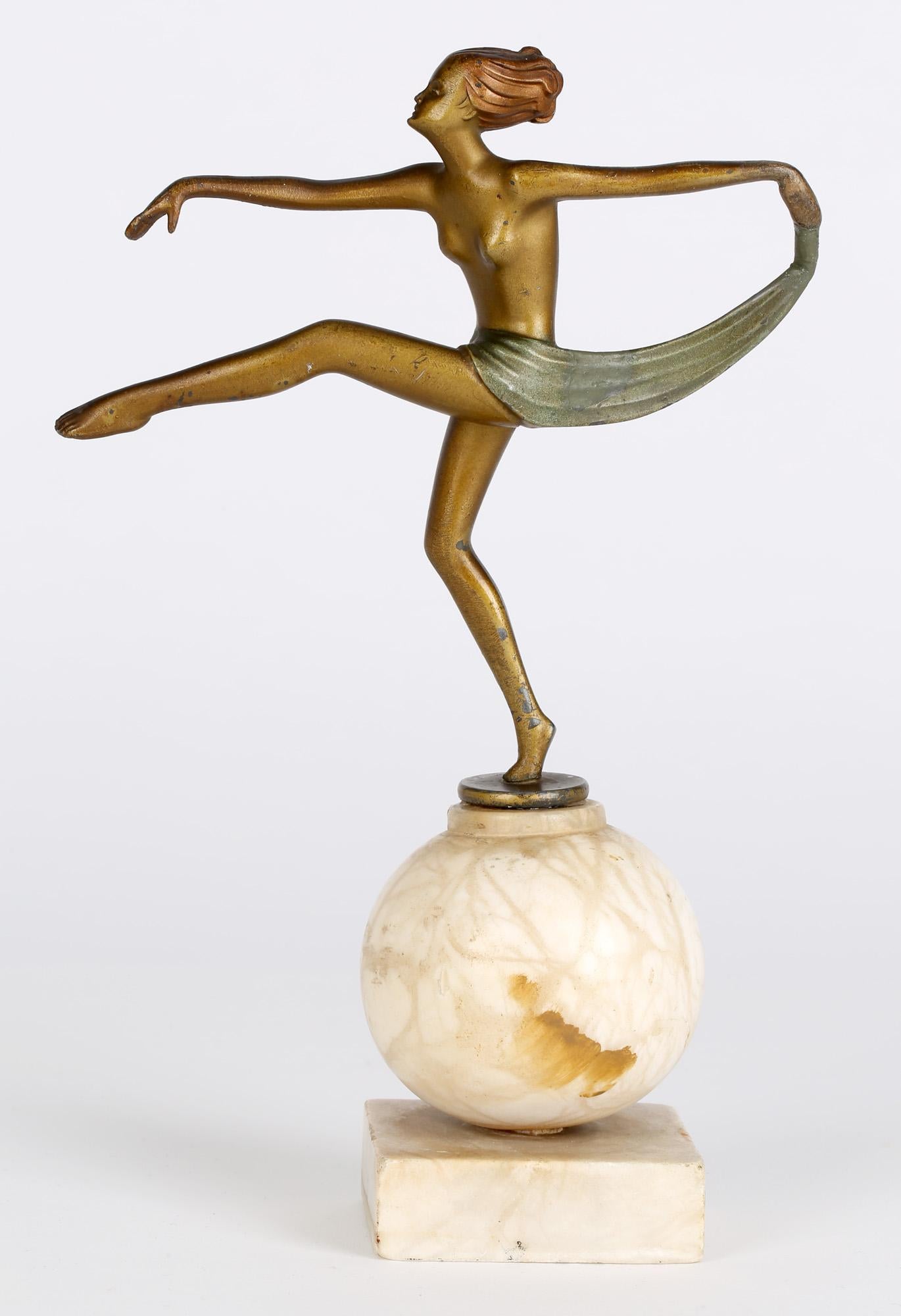 Josef Lorenzl Art Deco Cold Painted Dancing Sculptural Figure 1