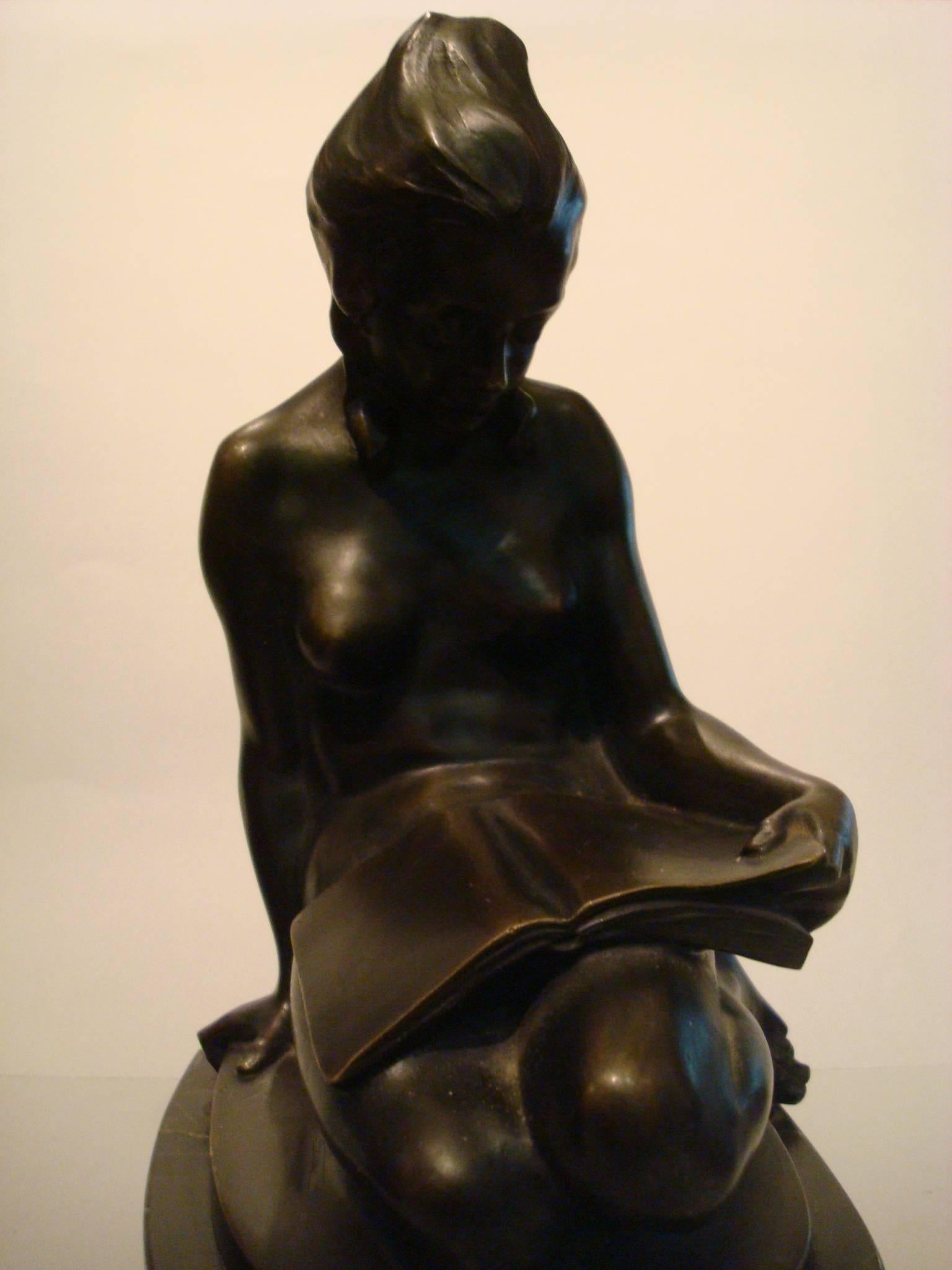 Josef Lorenzl Pair of Bronze Bookends, Naked Lady, Austria, 1920 10