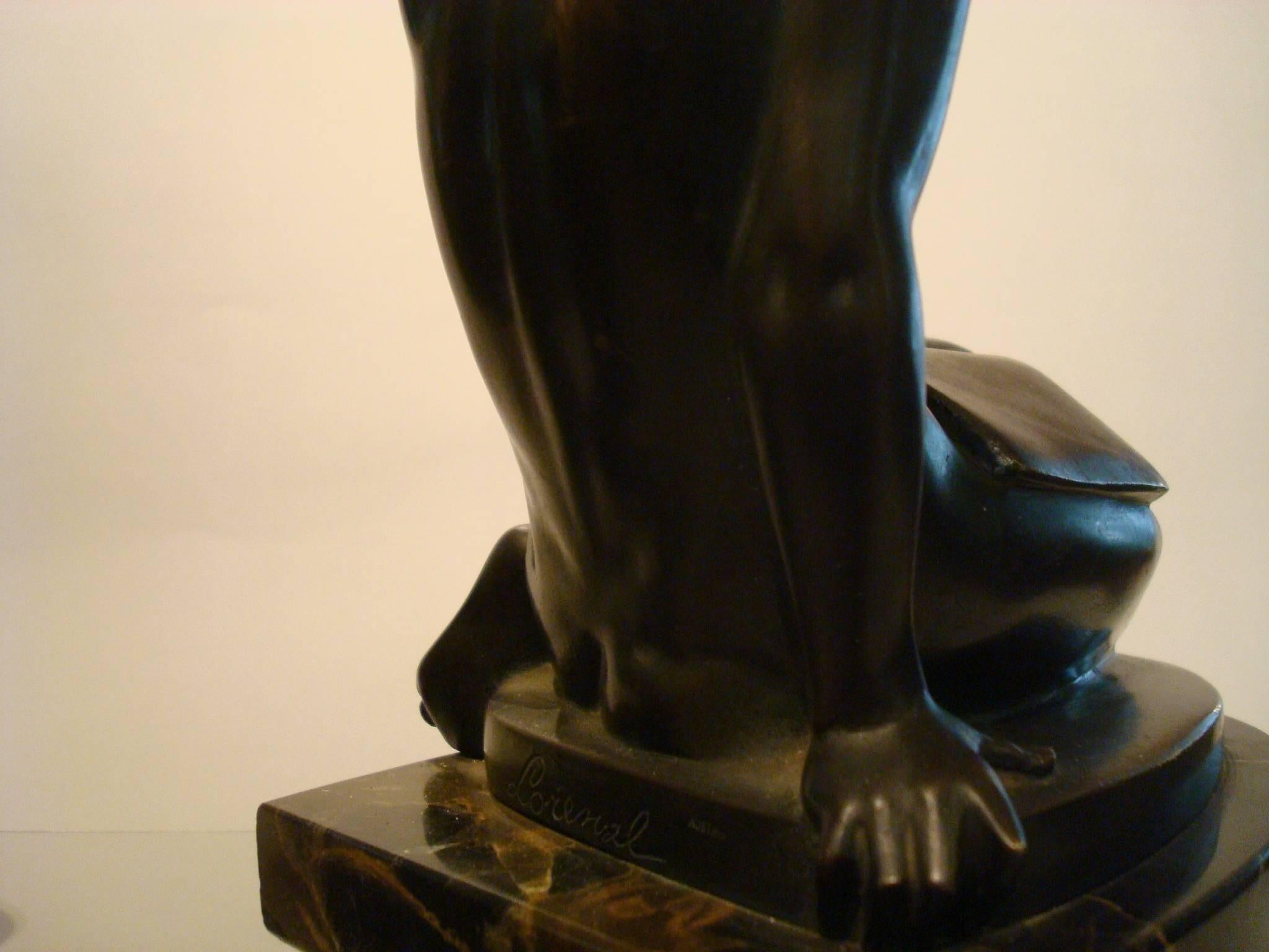 20th Century Josef Lorenzl Pair of Bronze Bookends, Naked Lady, Austria, 1920