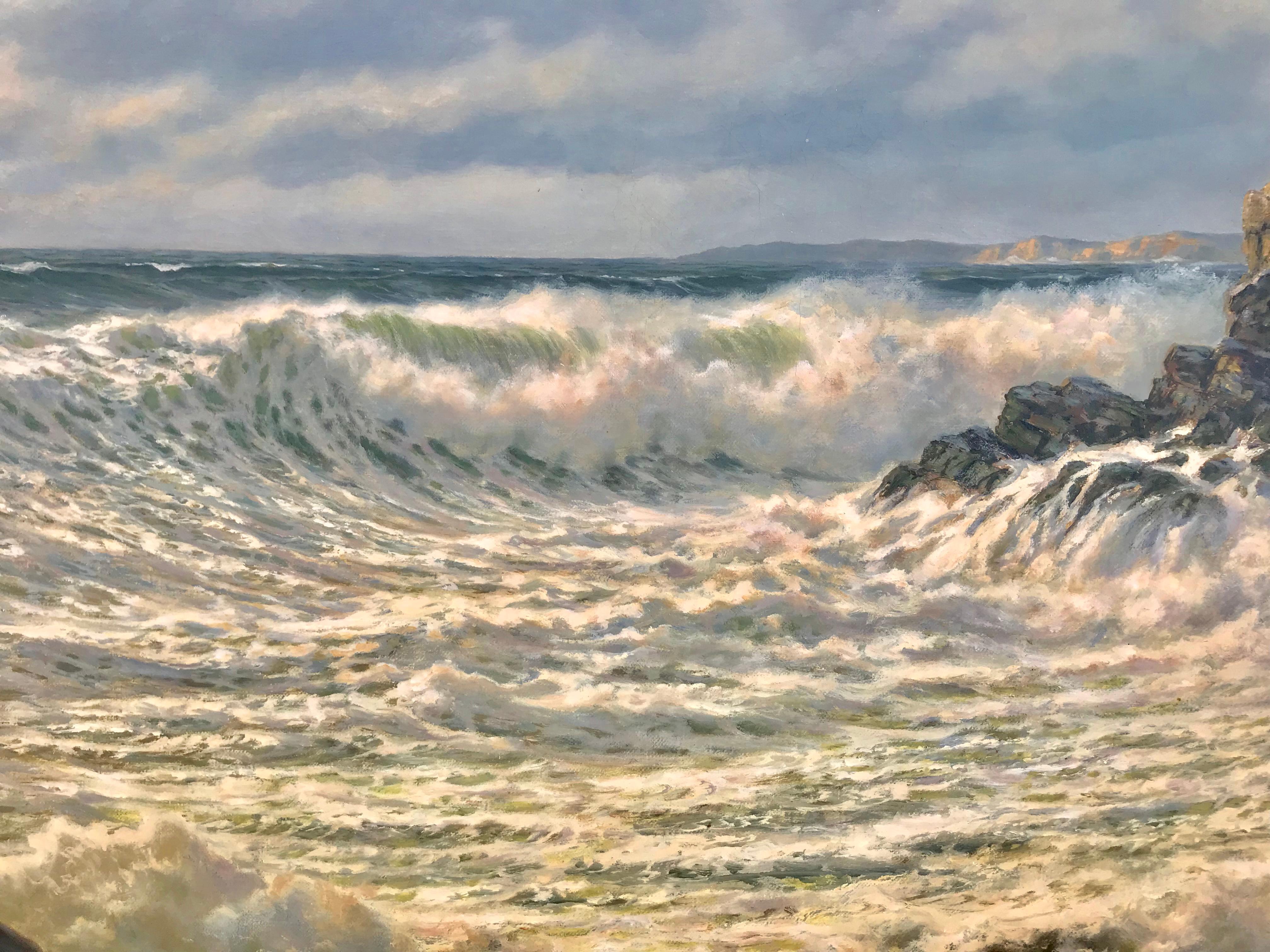 “Incoming Surf” - Painting by Josef M. Arentz