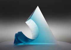 "Eye of the Mountain" cast glass sculpture