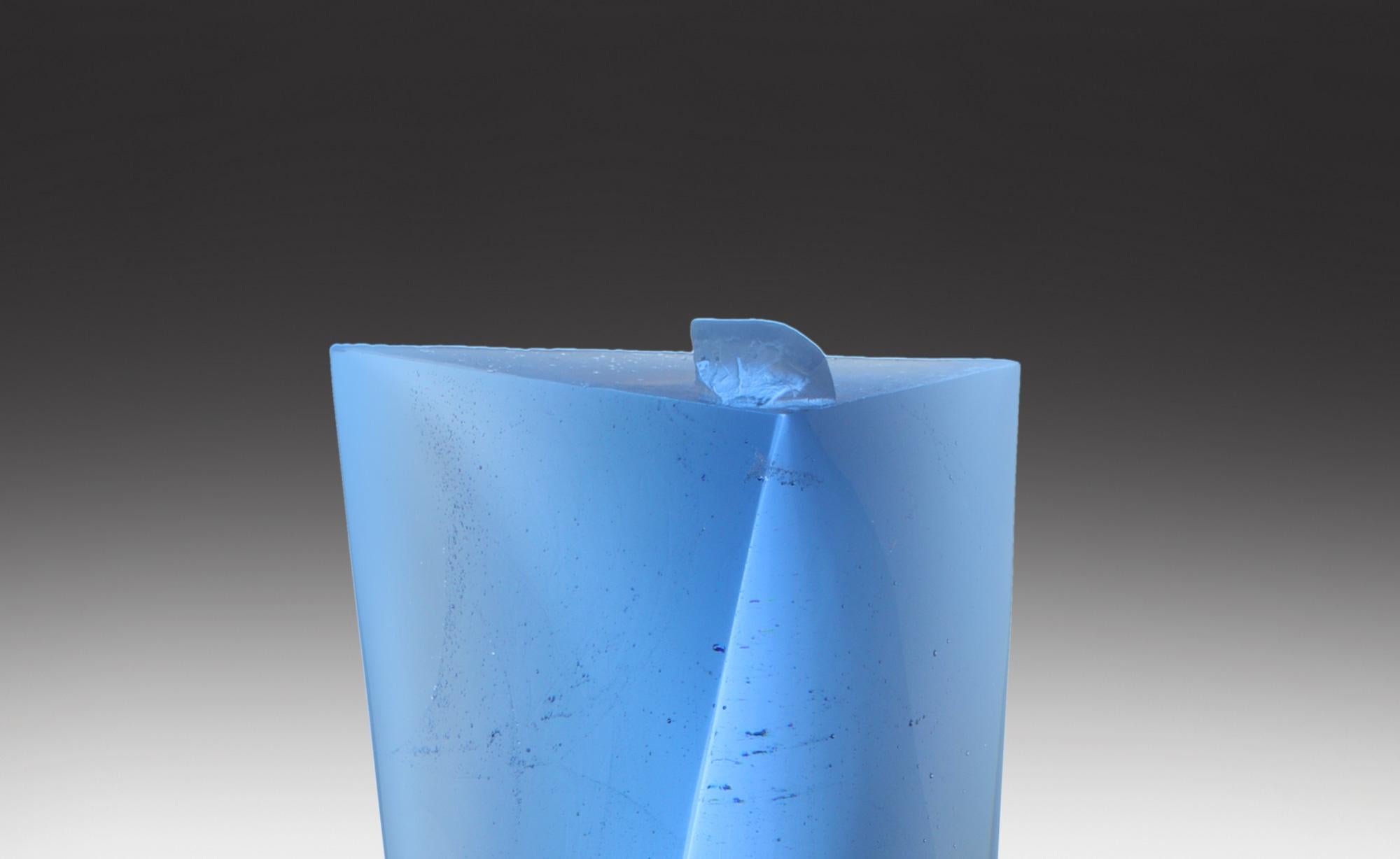 Sculpture abstraite en verre 