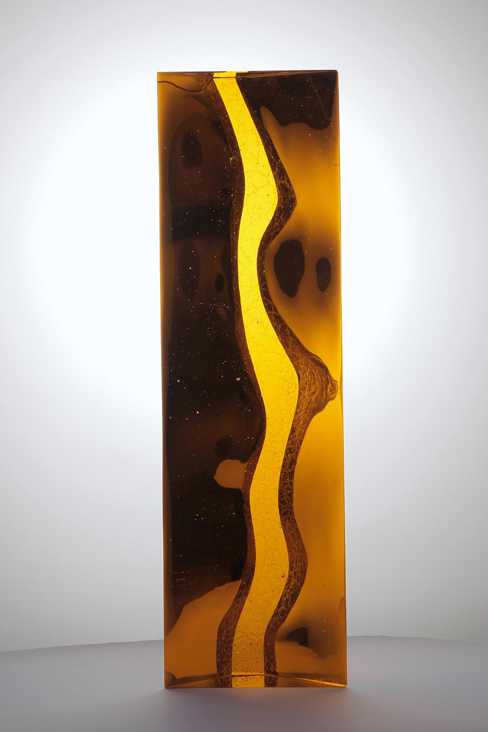 Abstract Sculpture Josef Marek - La sculpture en verre coulé "Soulmate I"