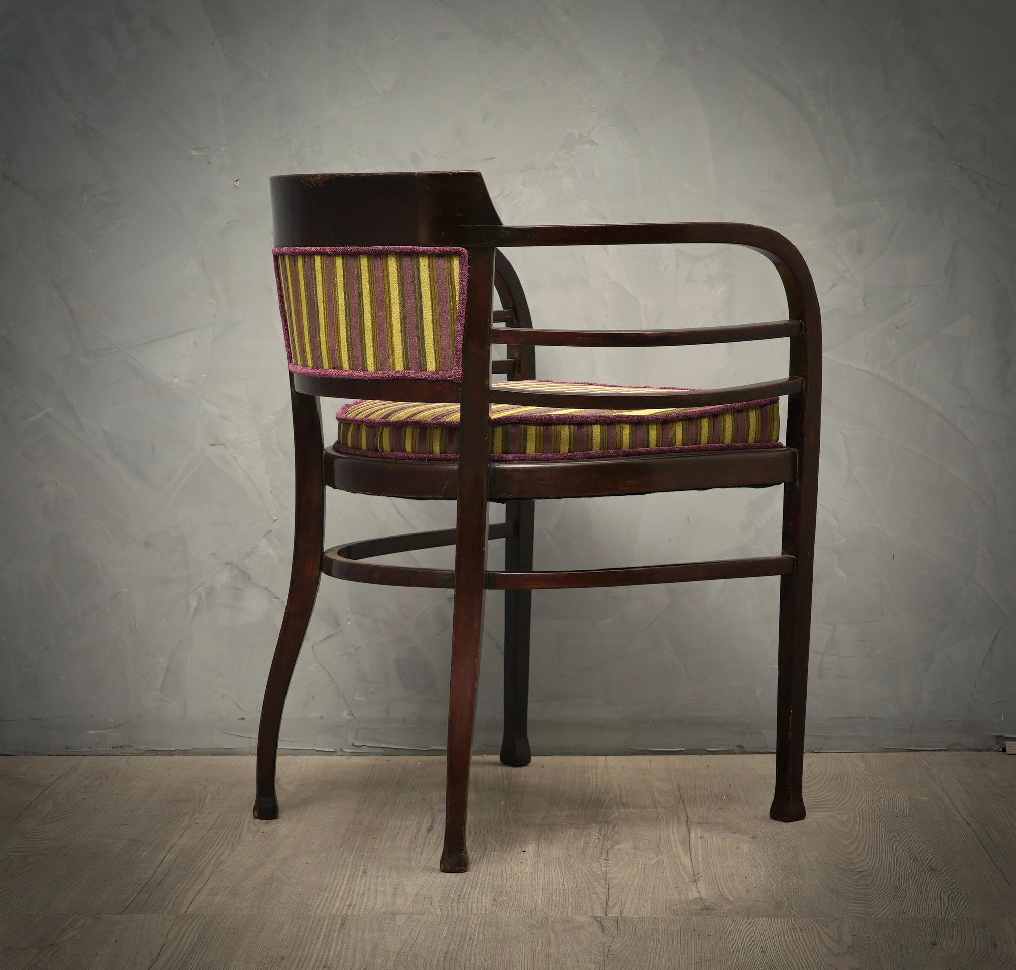 Josef Maria Olbrich for Thonet Armchair, 1910 In Good Condition For Sale In Rome, IT