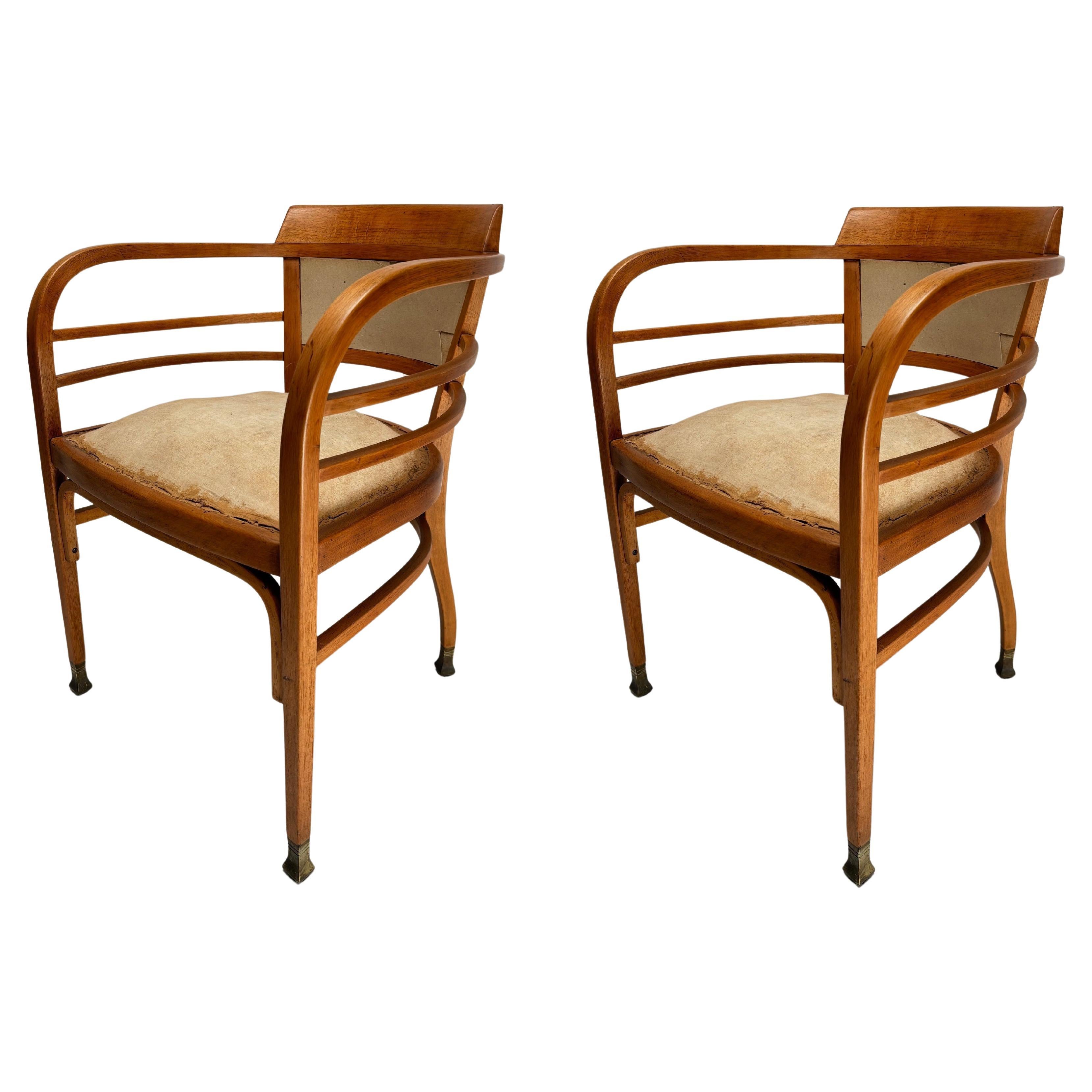 Josef Maria Olbrich, Pareja de sillones para Thonet, Austria, 1910